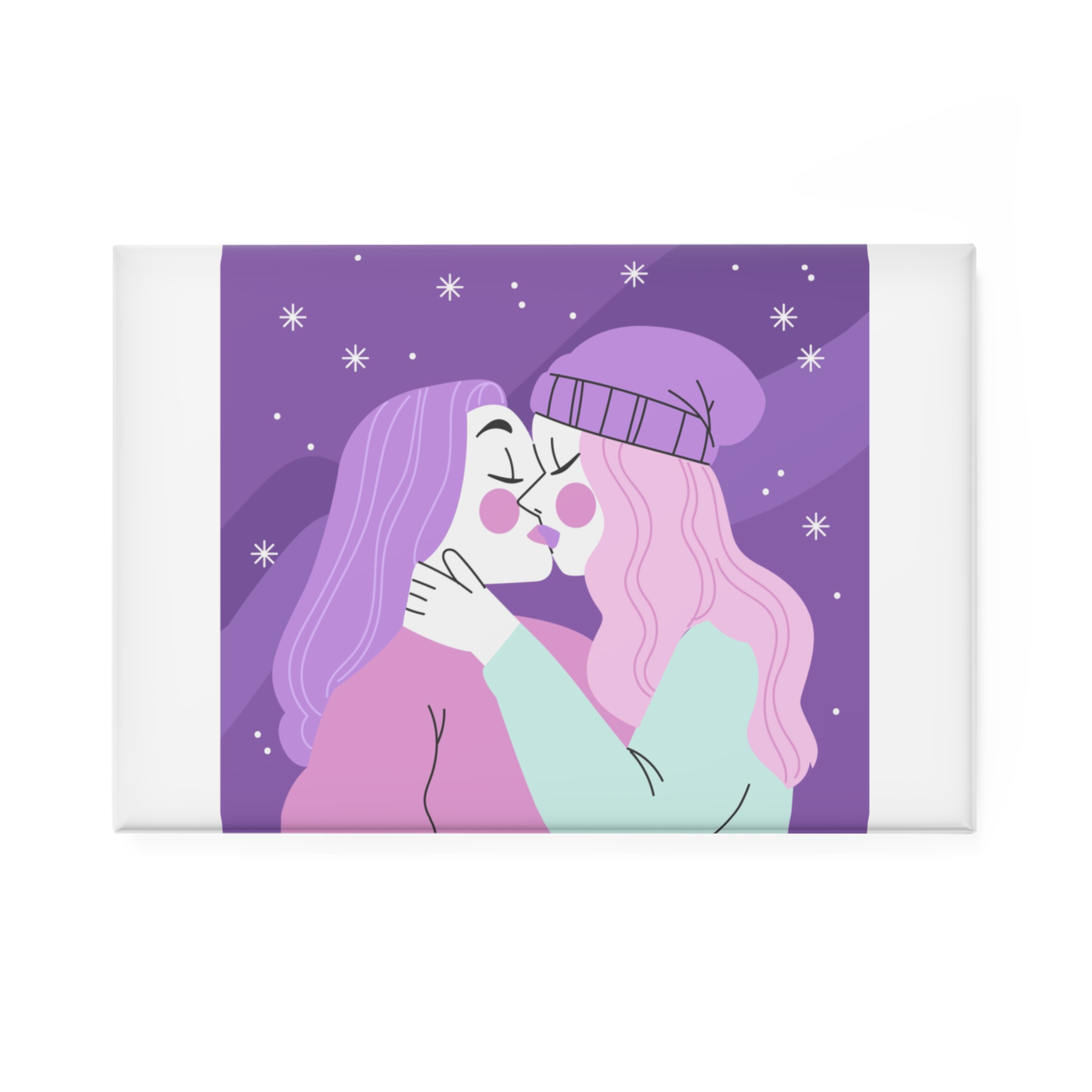 Lesbian Pride Design 025799 Button Magnet Rectangle 1 And 10 Pcs