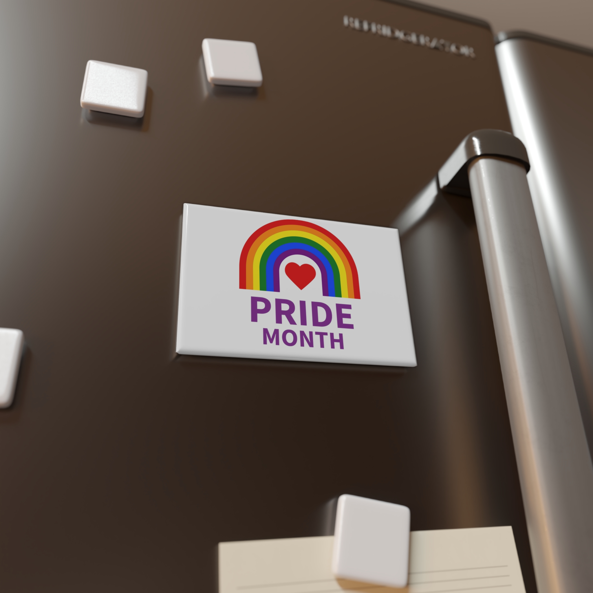Pride Month Logo Template Design Button Magnet Rectangle 1 And 10 Pcs - Image 4