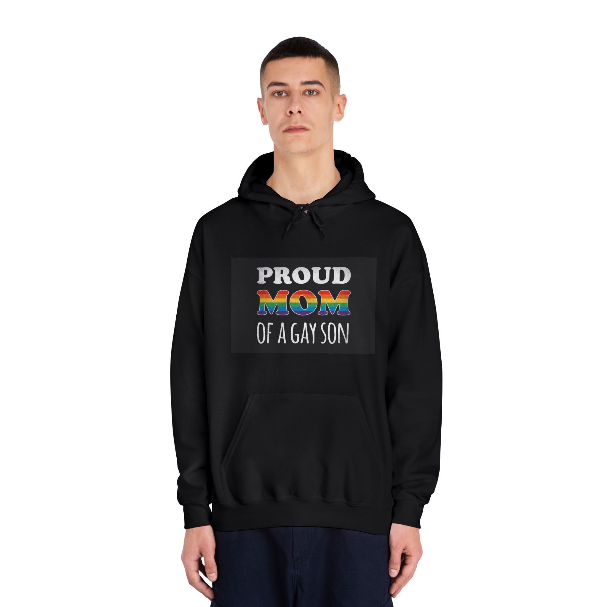 Mother Day Pride Rainbow Typography Vector Premium T Shirt(4) Unisex Dryblend Hooded Sweatshirt - Image 11