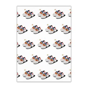 Rainbow Shoes Gift Wrapping Paper Sheets 1pc