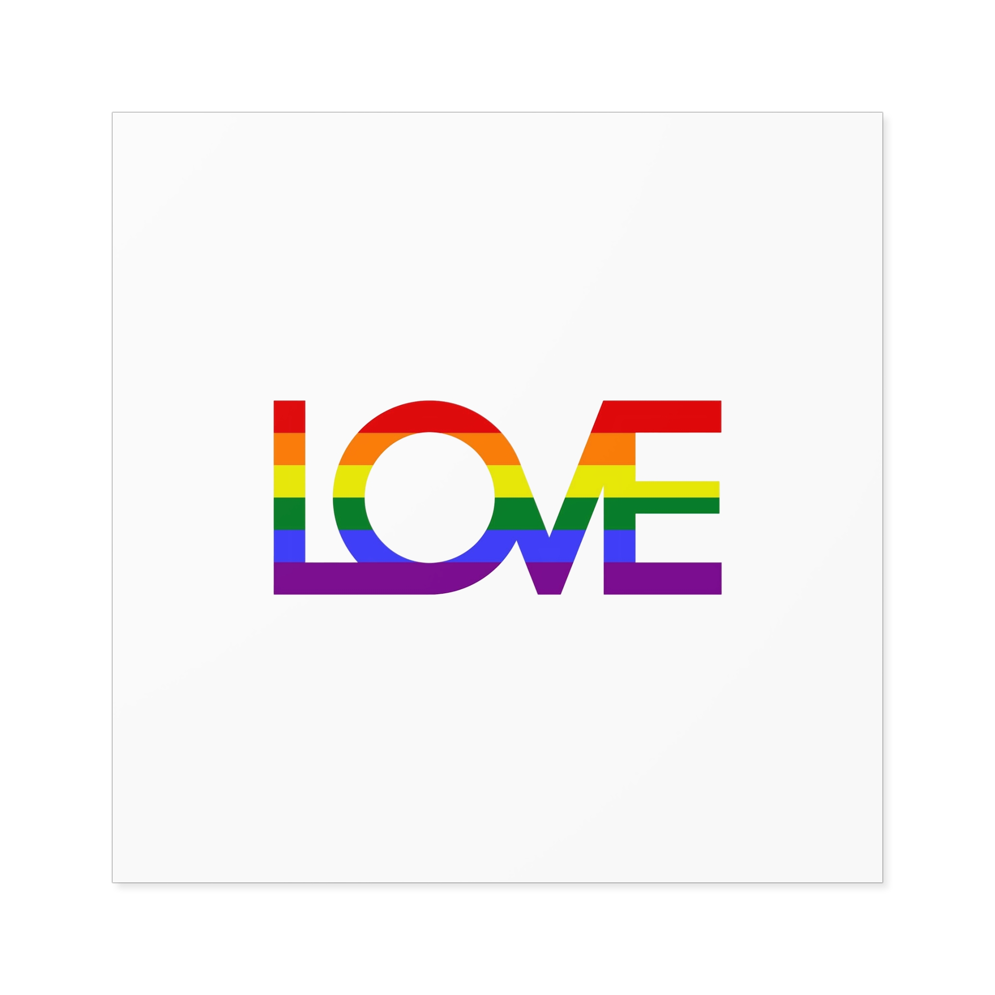 Inscription Love With Colors Lgbt Flag Vector Illustration Laminate Stickers Square - Image 49