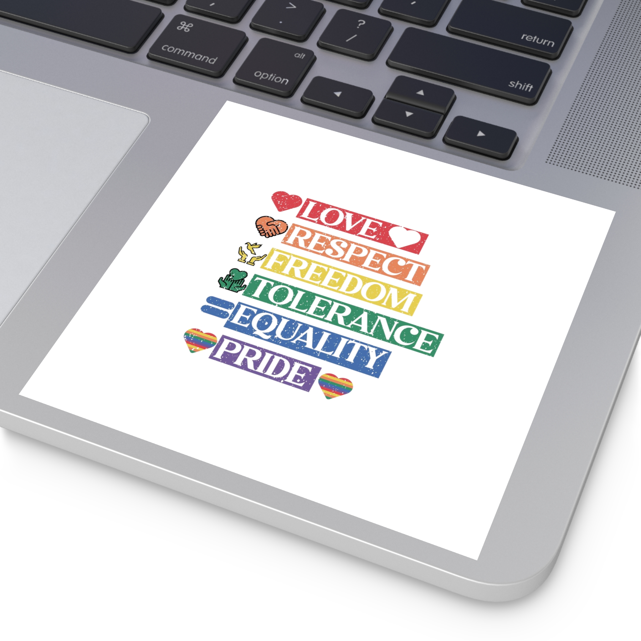 Lgbtq Pride Month Quote Eps Design Vector Pride Design Template (1) Laminate Stickers Square - Image 39