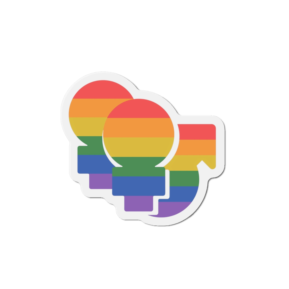 Lgbt Icon Isolated Black Background Diversity Human Right Concept Lgbt Community Vector Flat Illustration Poster Card Banner Die Cut Magnets - Image 7