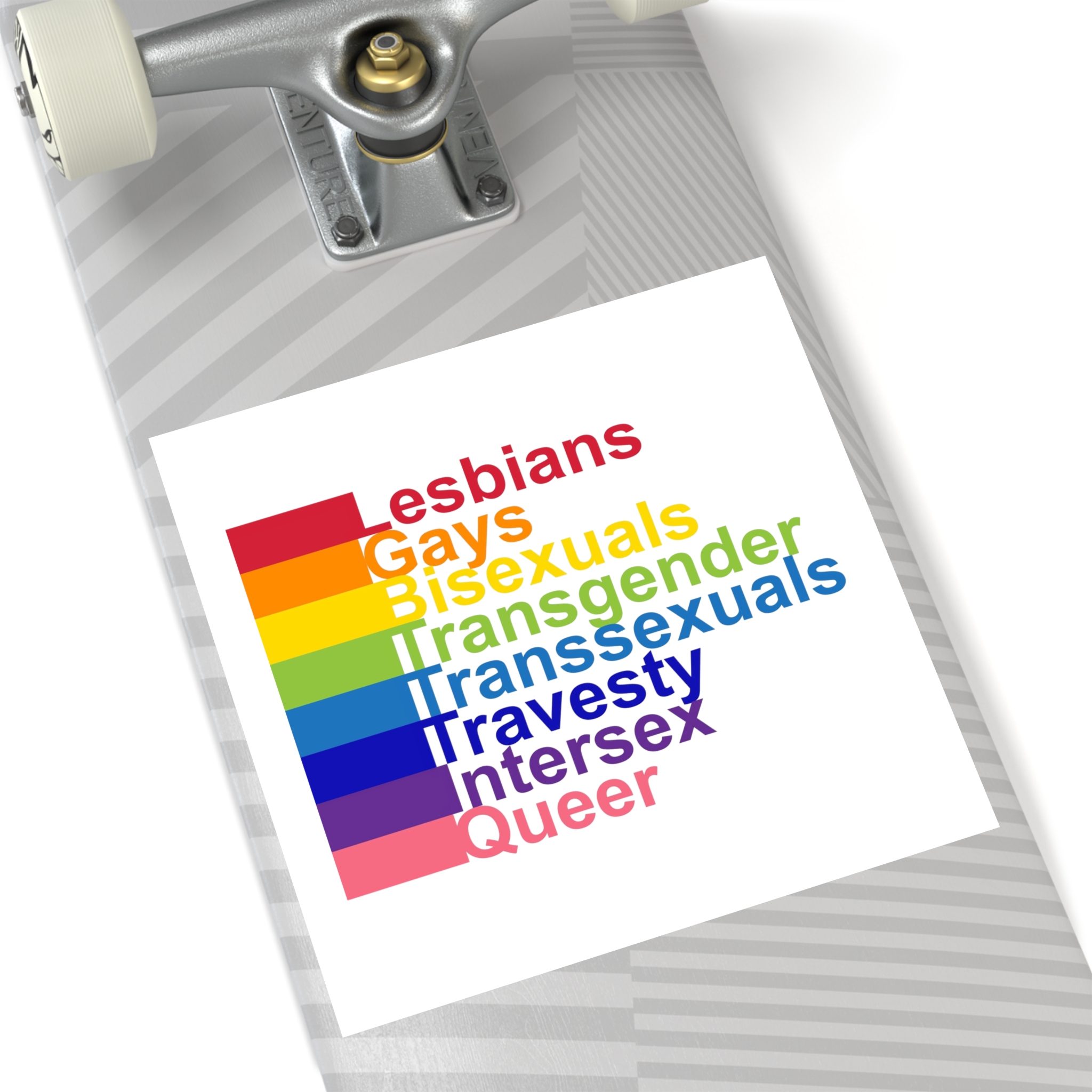 Lgbt Concept Motivating Phrase Colors Rainbow Decoding Abbreviations Lgbt Lesbian Gay Bisexual Transgender Transsexual Travesty Intersex Queer Laminate Stickers Square - Image 60