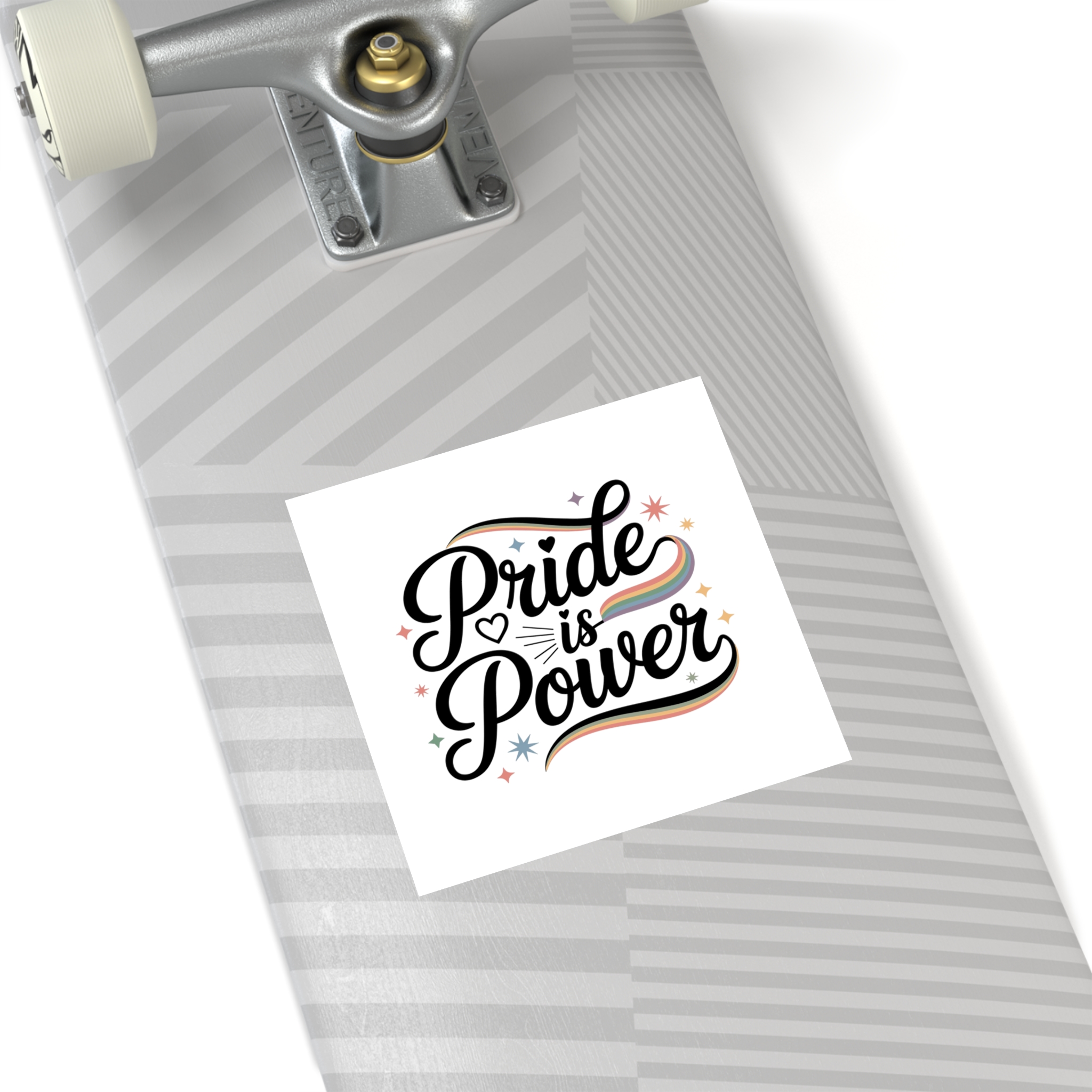 Pride Is Power T Shirt Design Isolated White Background Laminate Stickers Square - Image 36