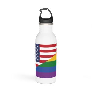 Lgbt Pride Month June Lesbian Gay Bisexual Transgender Lgbtq Flag Rainbow Vector(2) (1) Stainless Steel Water Bottle