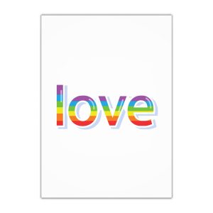 Word Love Rainbow Beautiful Letters Sticker Word Love Light Background Gift Wrapping Paper Sheets 1pc