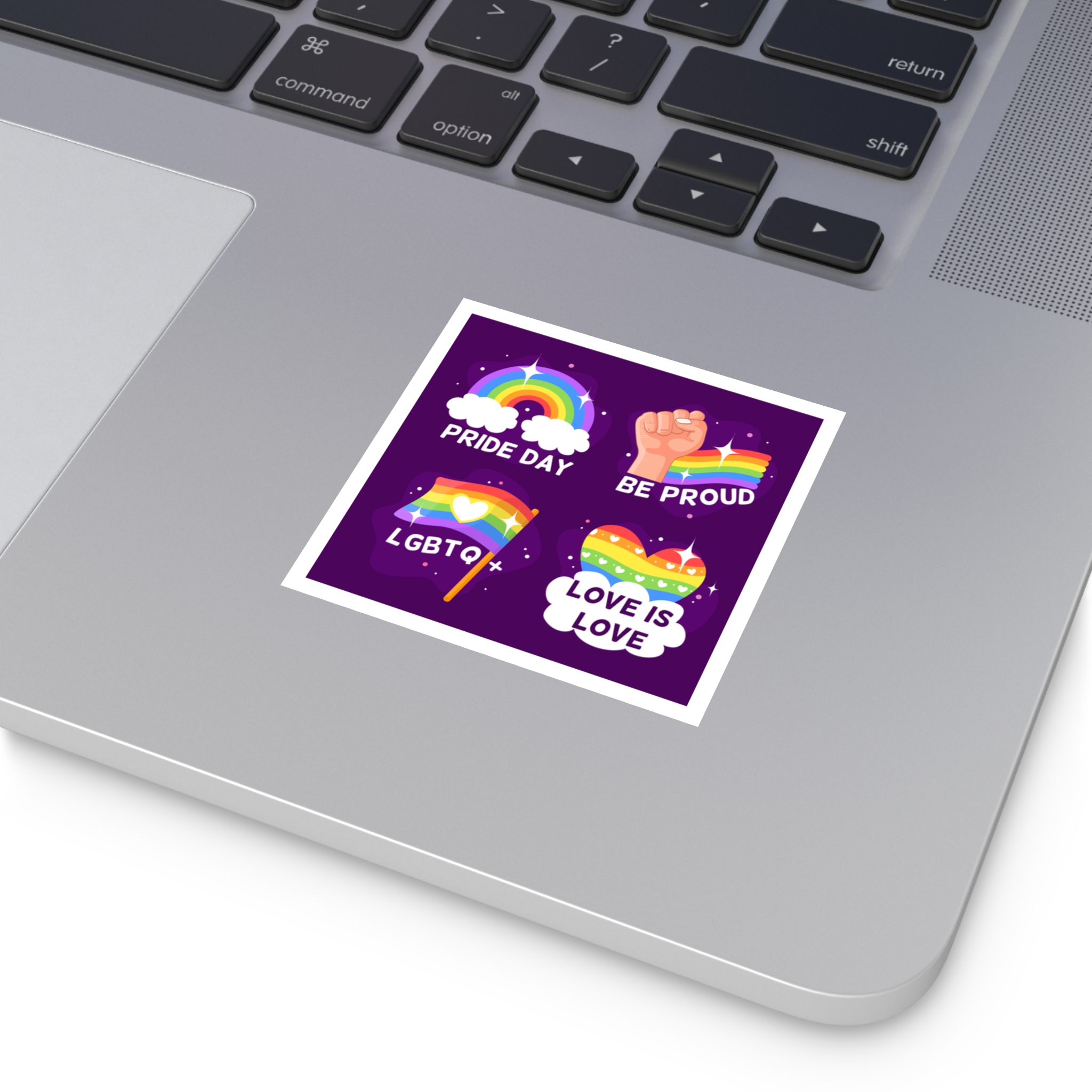 Pride Day Badges Collection Laminate Stickers Square - Image 15