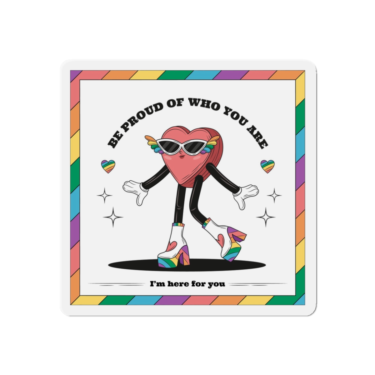 Hand Drawn Illustration Pride Month Celebration(1) Die Cut Magnets - Image 4