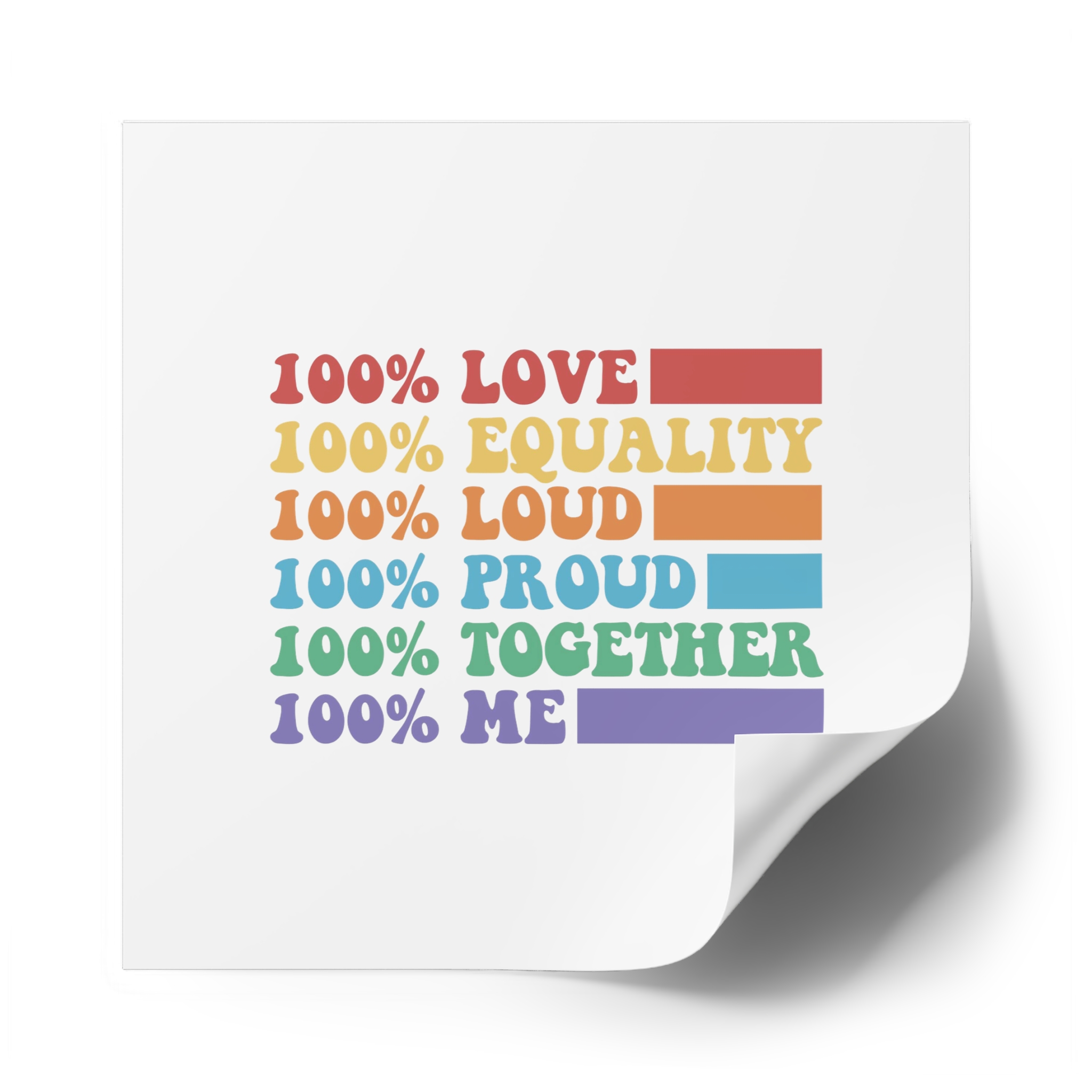 Pride Lgbt Gay Typography T Shirt Design Laminate Stickers Square - Image 50