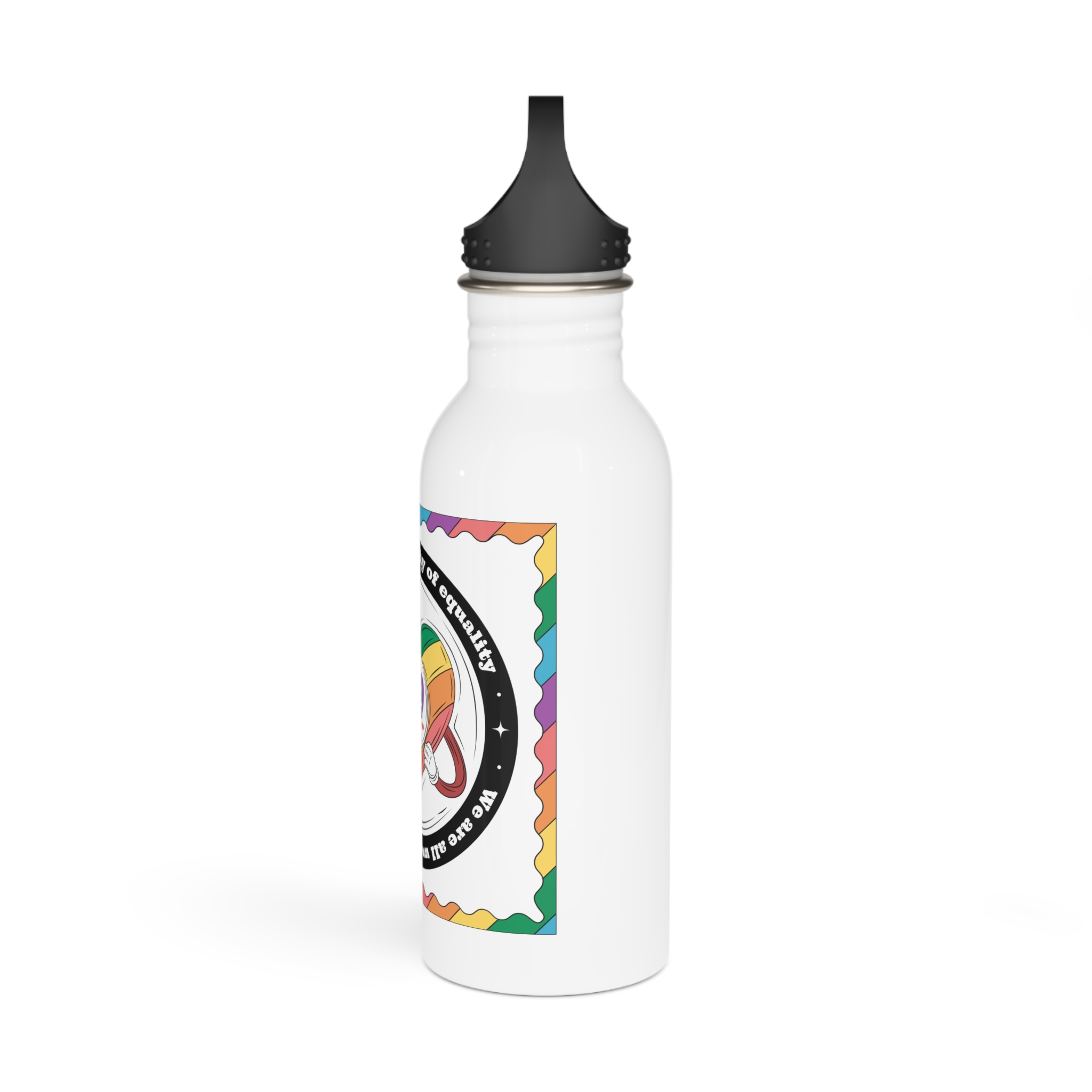 Hand Drawn Illustration Pride Month Celebration(3) Stainless Steel Water Bottle - Image 4