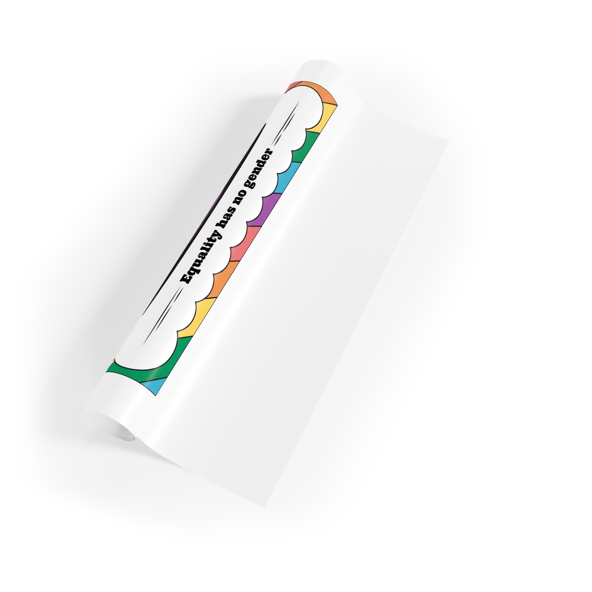 Hand Drawn Illustration Pride Month Celebration Gift Wrapping Paper Rolls 1pc - Image 3