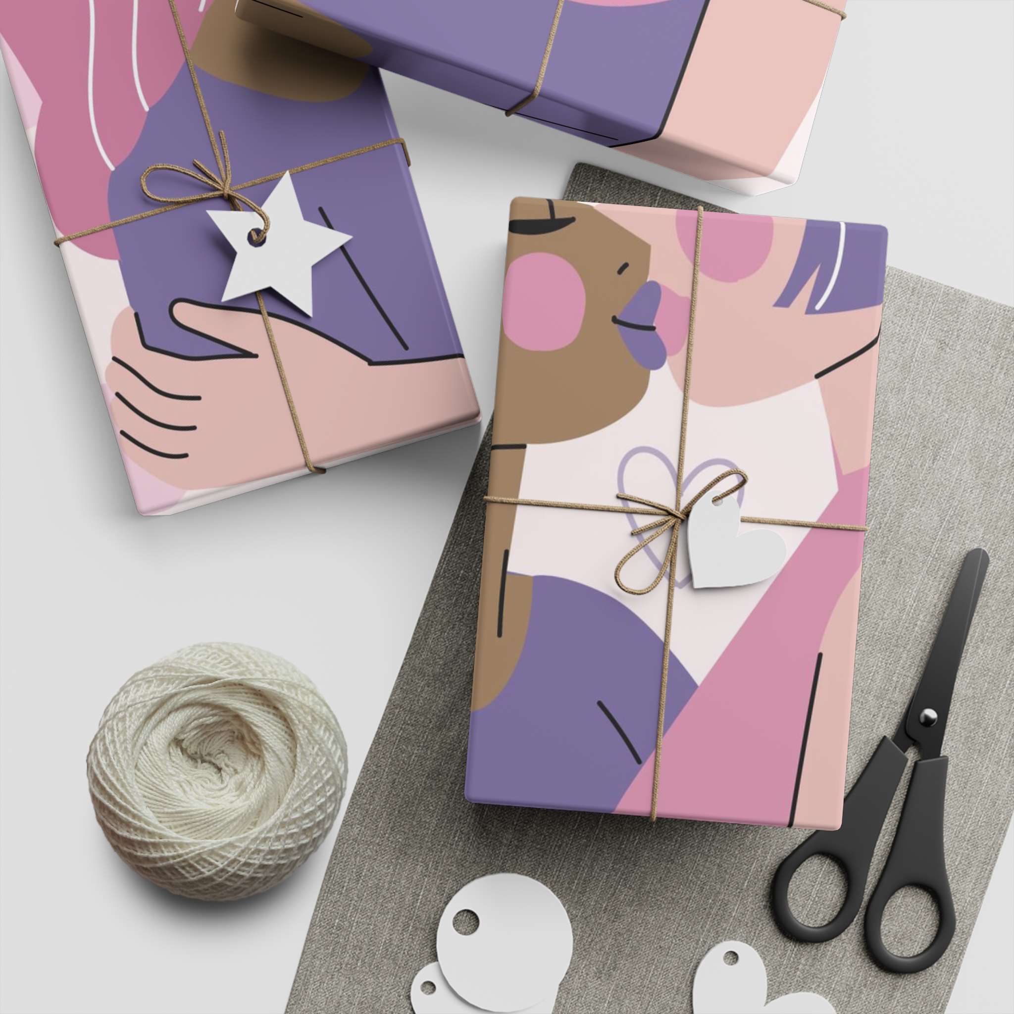 Lesbian Pride Design 5F97CF Gift Wrapping Paper Sheets 1pc - Image 5