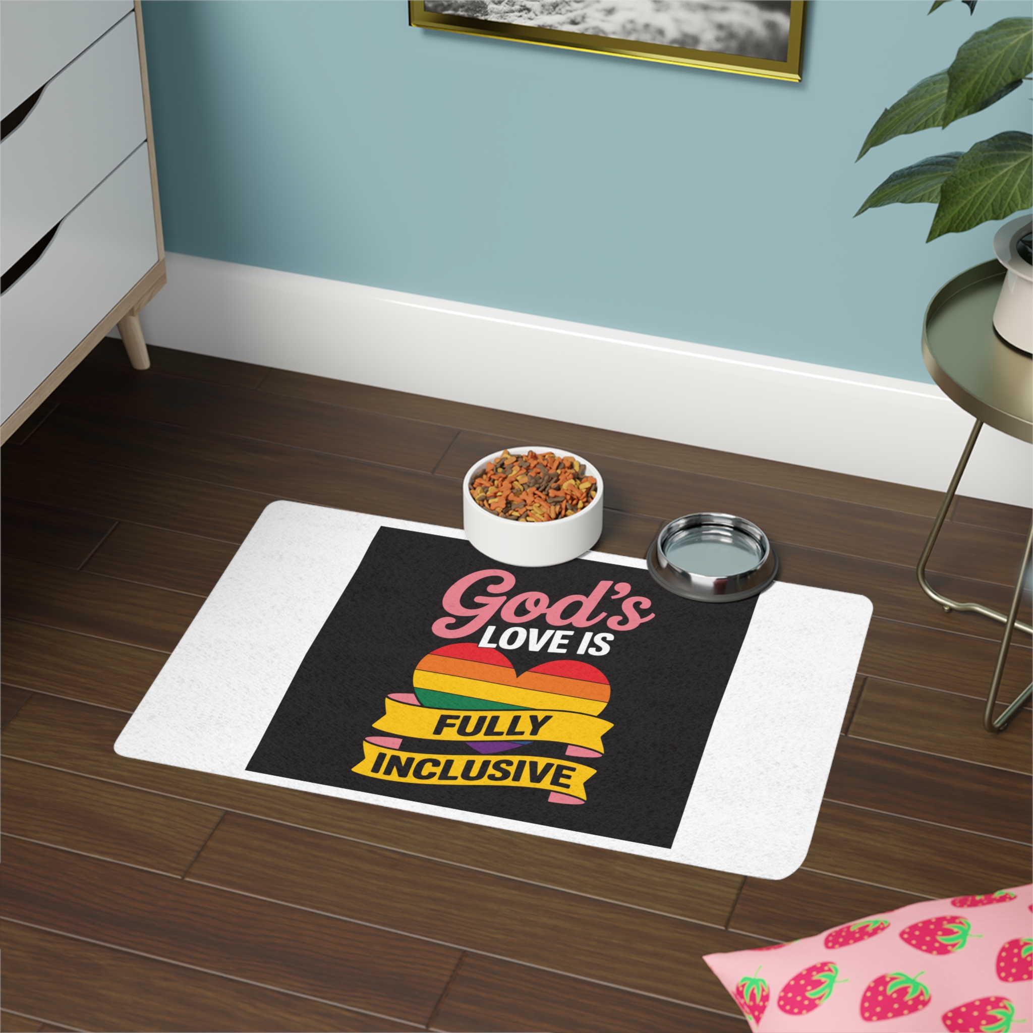 Lesbian Pride Design 050E93 Pet Food Mat 12x18 - Image 4
