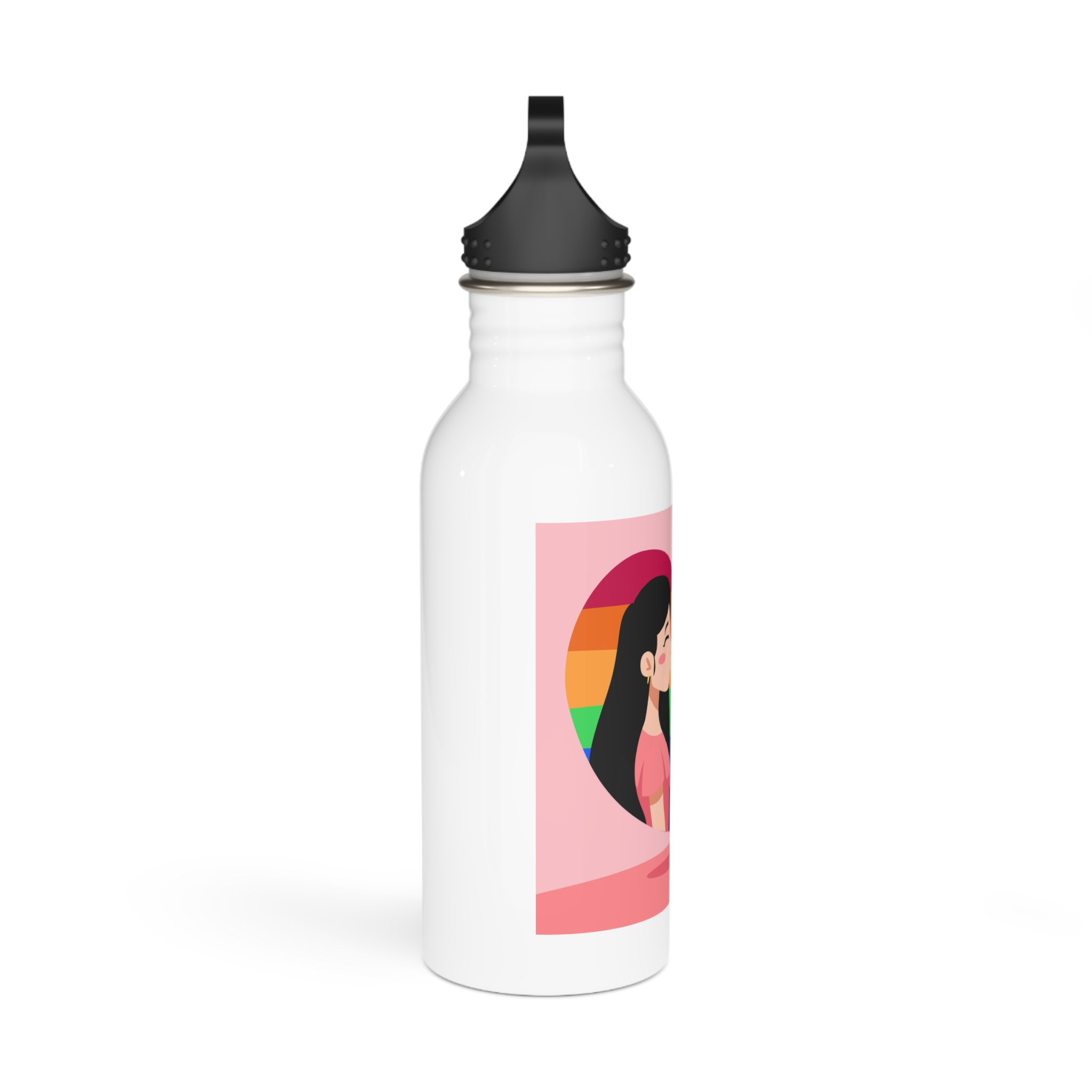 Lesbian Pride Design 2D6E24 Stainless Steel Water Bottle - Image 2