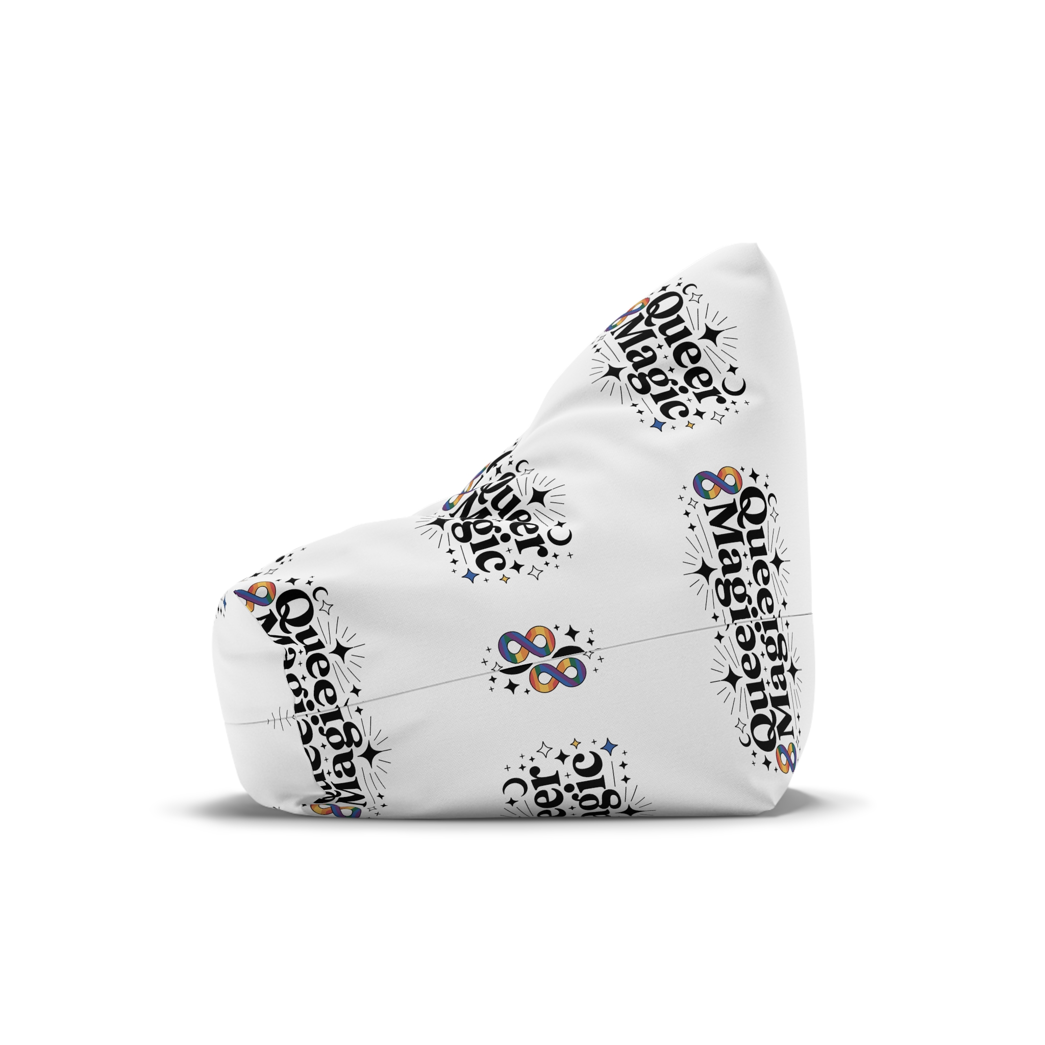 Queer Magic T Shirt Design Isolated White Background Bean Bag Chair Cover - Image 4