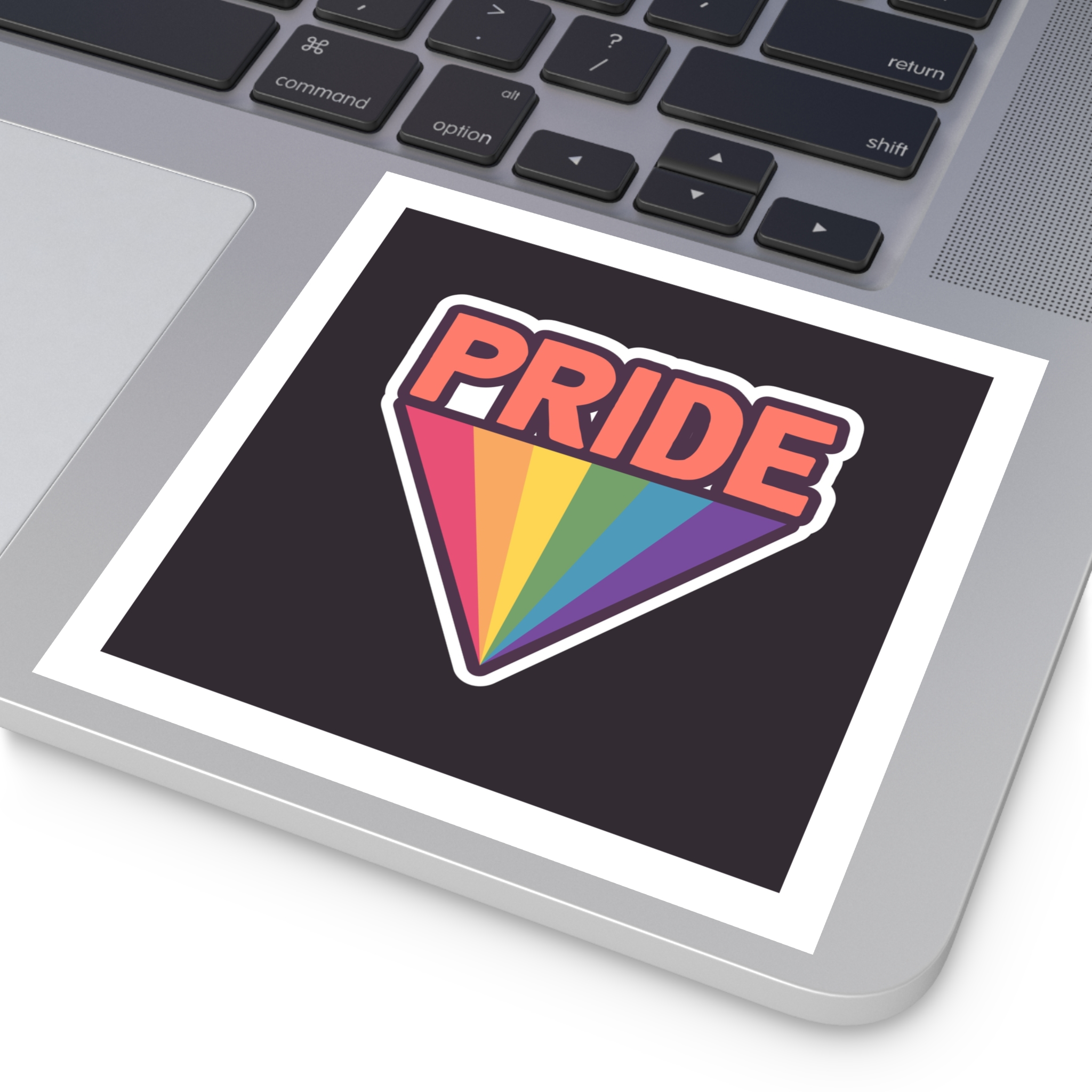 Pride With Rainbow Laminate Stickers Square - Image 35