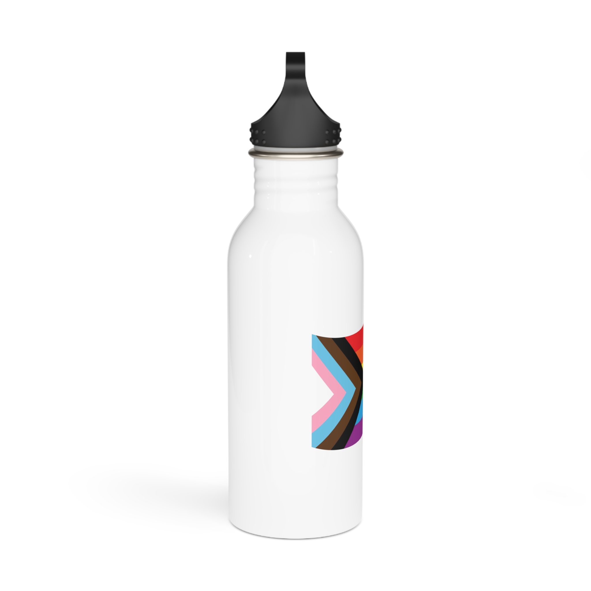 Vector Flat Cartoon New Lgbt Lgbtq Rainbow Flag Stainless Steel Water Bottle - Image 2