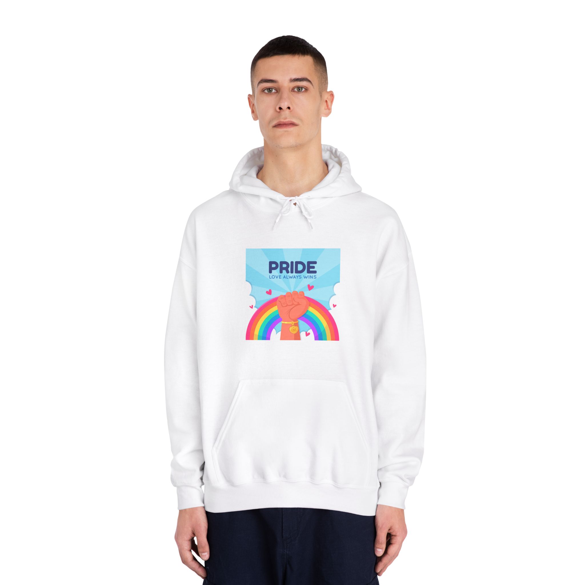 Pride Day Concept Unisex Dryblend Hooded Sweatshirt - Image 3