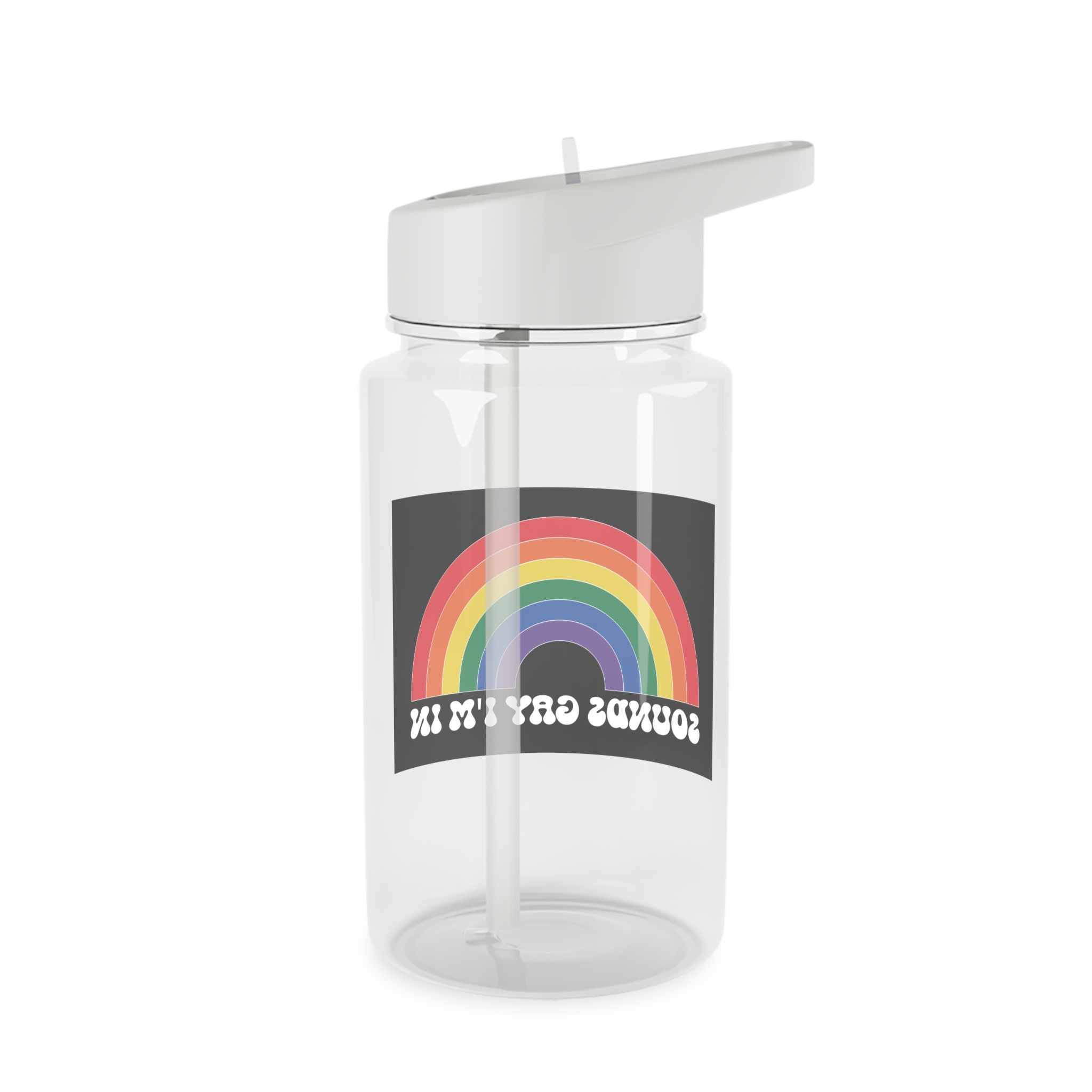 Pride Lgbtq Gay Typography Vector Tshirt Design(7) Tritan Water Bottle - Image 2