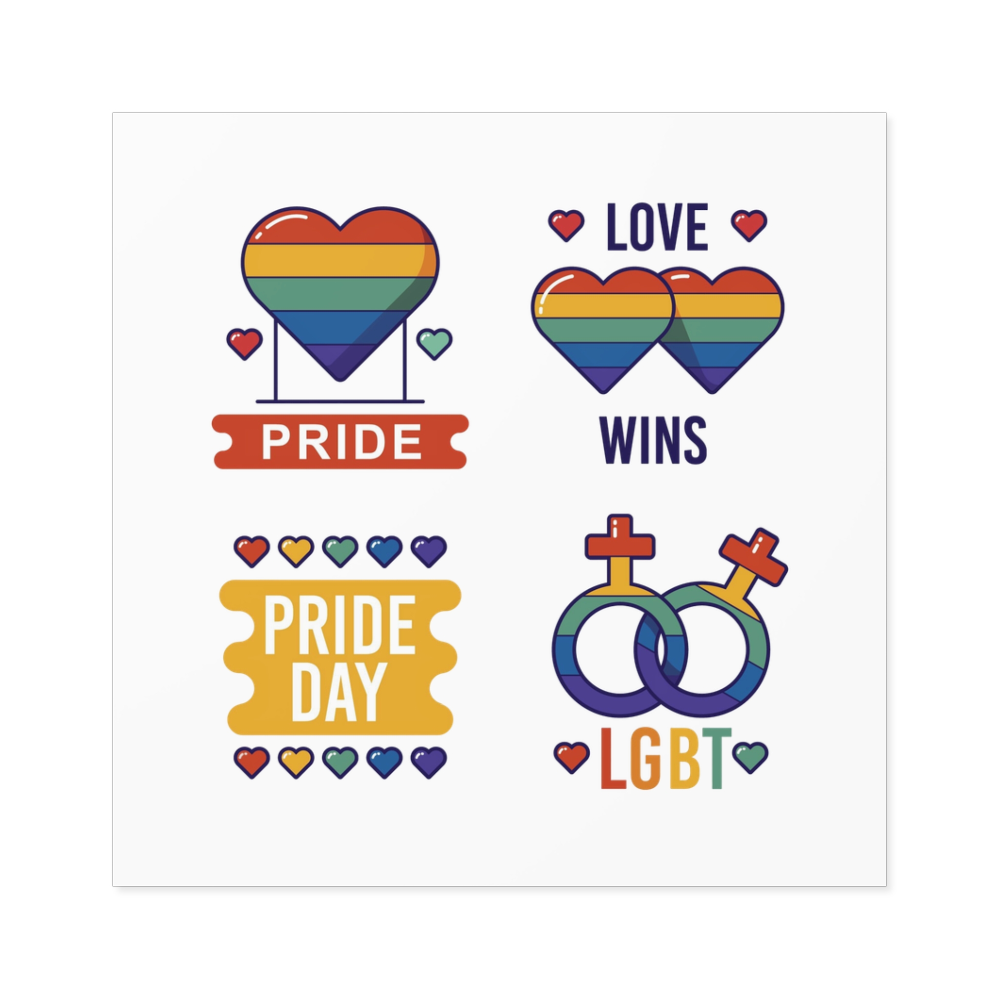 Pride Day Label Collection Concept Laminate Stickers Square - Image 17