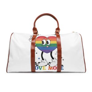 Heart With Words Hate Less Love More It Waterproof Travel Bag