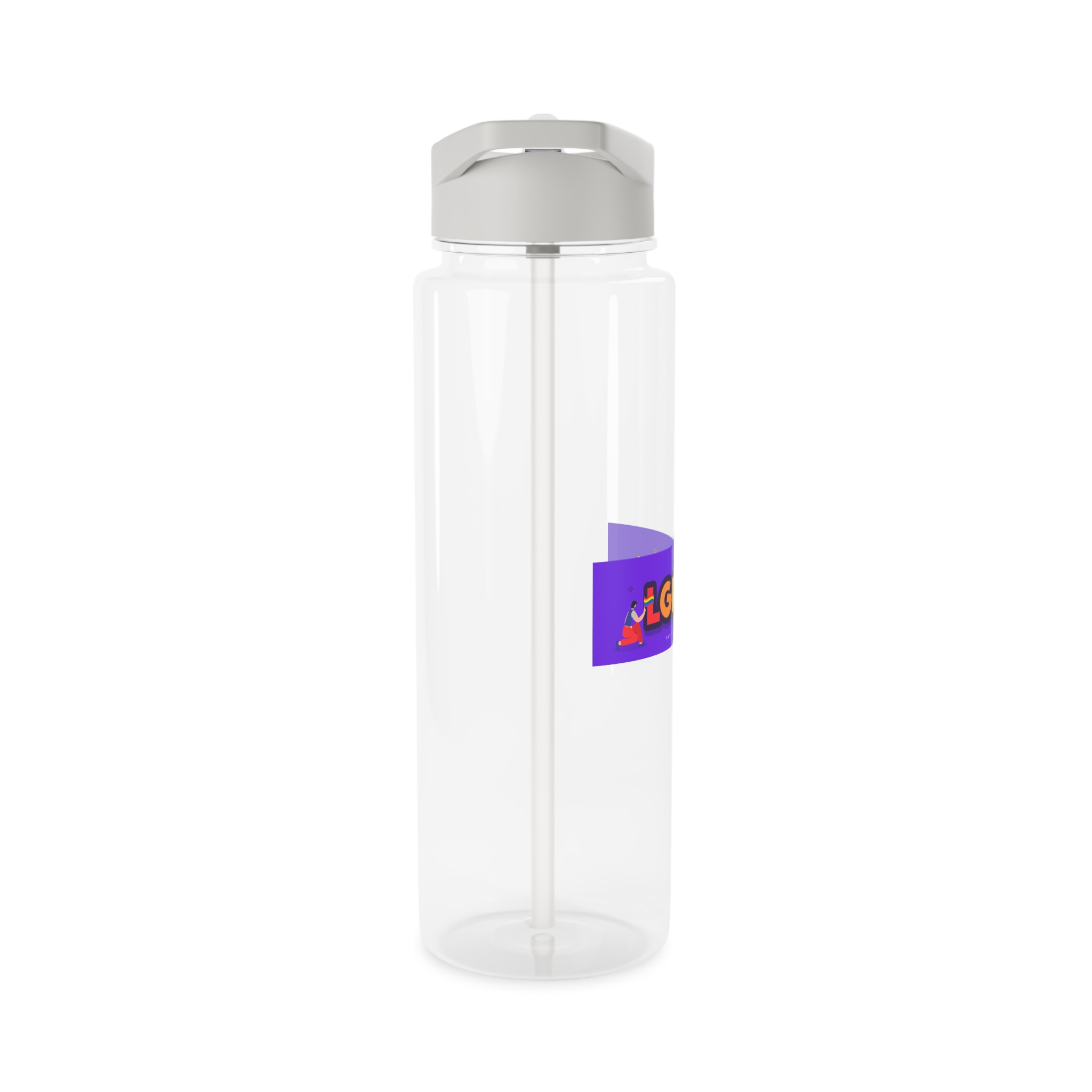 Lgbtq Community Banner Design With Illustration Gay Couple Tritan Water Bottle - Image 8