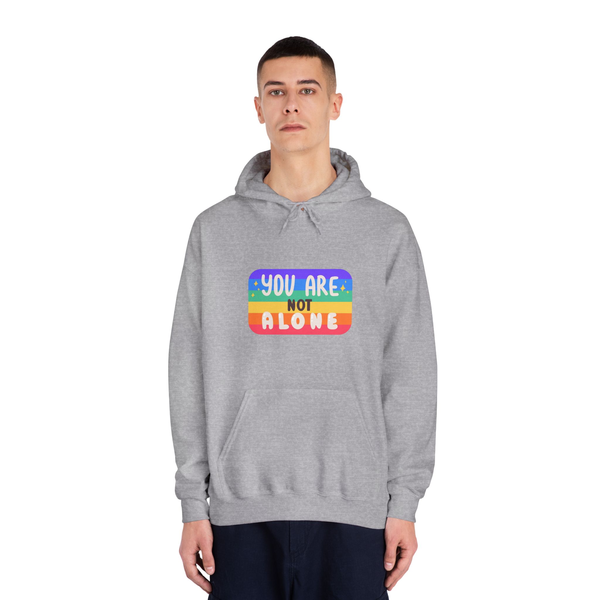 Lgbt Sticker Pack White Background Lgbtq Set Symbol Lgbt Pride Community Rainbow Elements Vector Hand Draw Illustration Hand Drawn Lettering(4) Unisex Dryblend Hooded Sweatshirt - Image 15