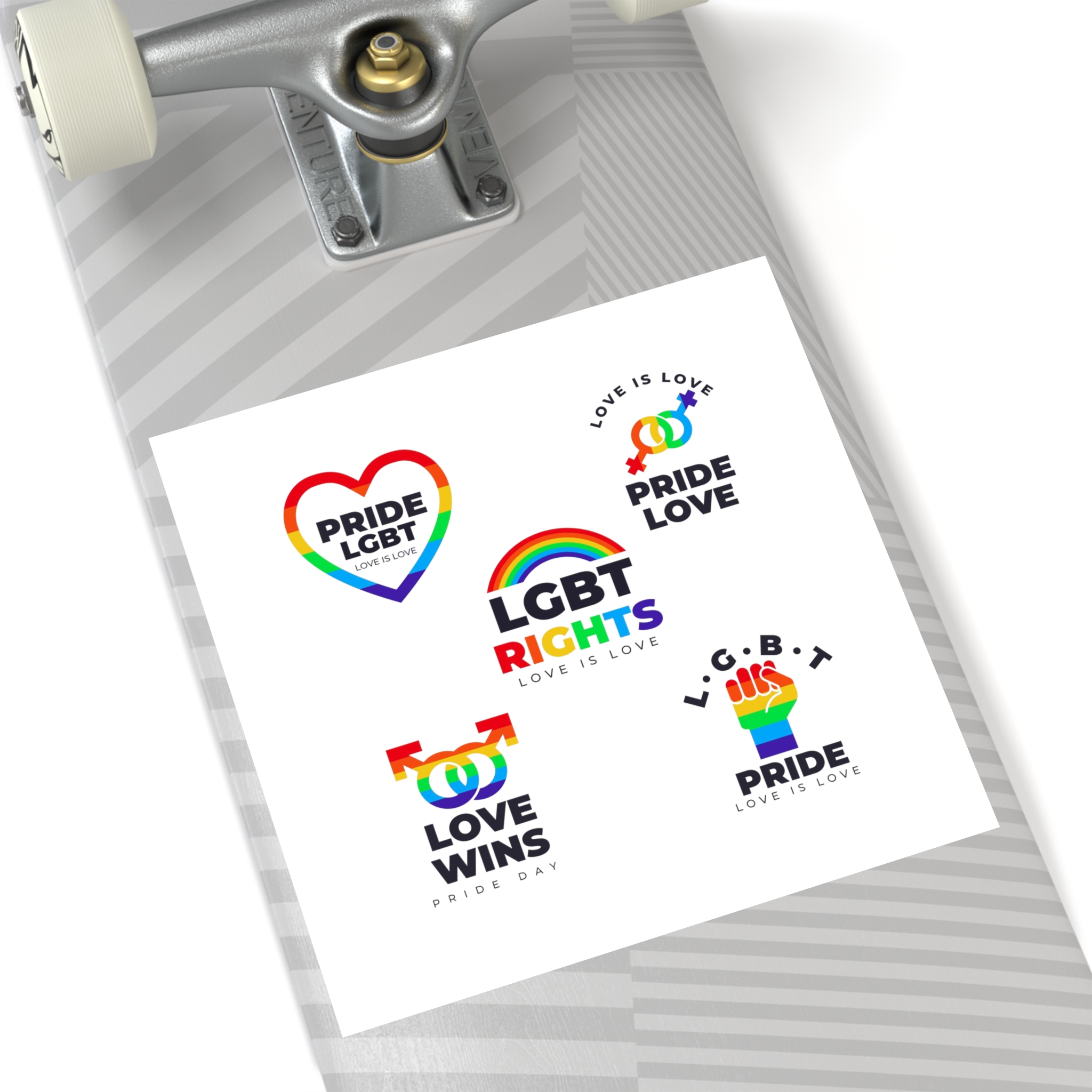 Pride Day Badges Collection Laminate Stickers Square - Image 60