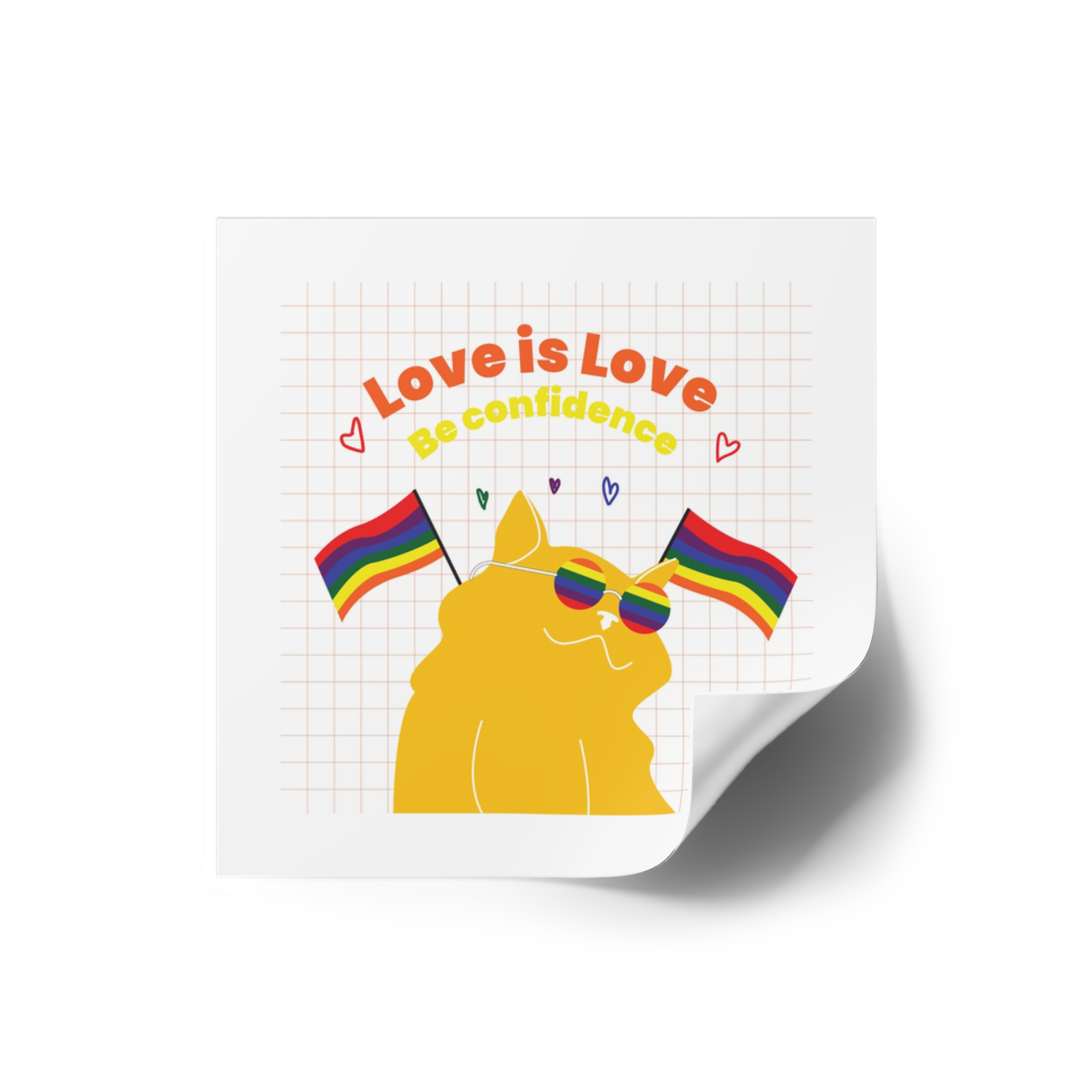 Pride Month Flat Design Illustration Laminate Stickers Square - Image 10