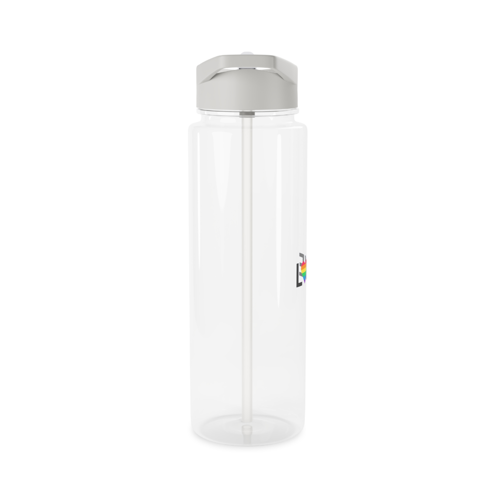 Love Lgbt Rainbow Heart Diversity Love Flag Flat Vector Illustration Tritan Water Bottle - Image 8