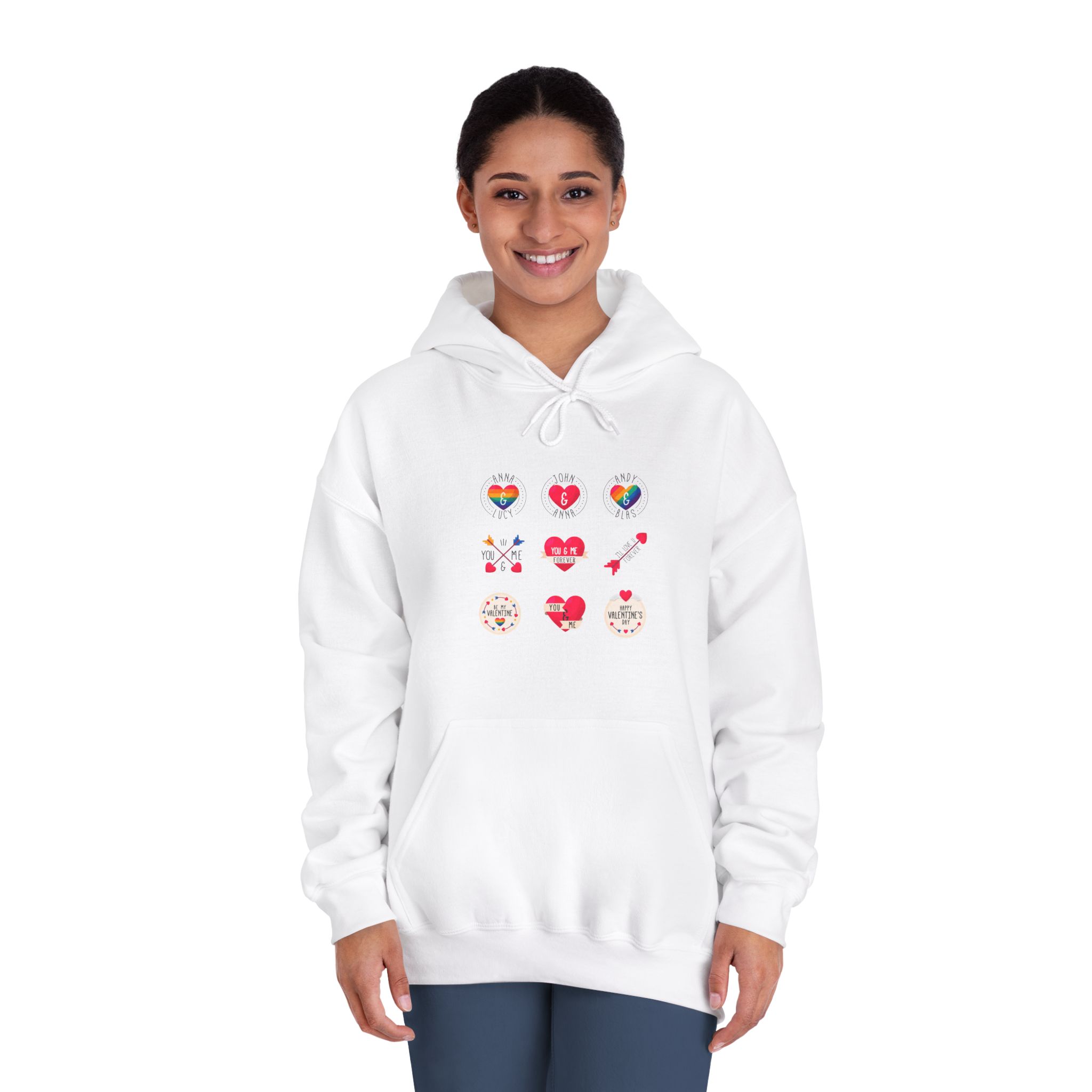 Lgbt Valentine S Day Label Collection Unisex Dryblend Hooded Sweatshirt - Image 4