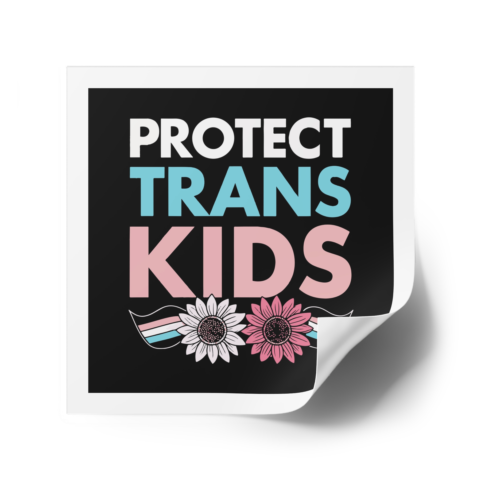 Protect Trans Kids(1) Laminate Stickers Square - Image 34