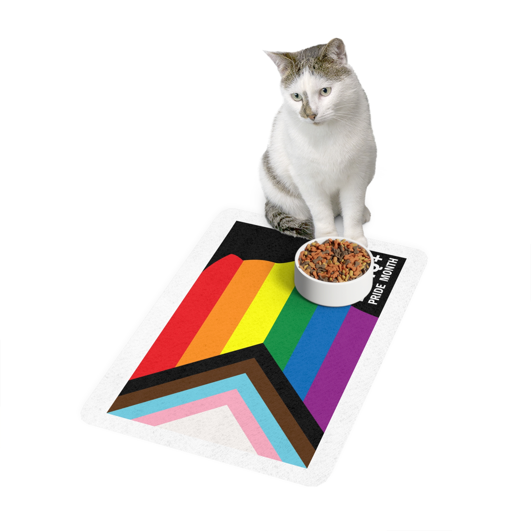 Happy Pride Day Concept Lgbtq Community Lgbt Pride Typography Vector Pet Food Mat 12x18 - Image 3