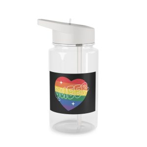 Queer Pride Heart Tritan Water Bottle