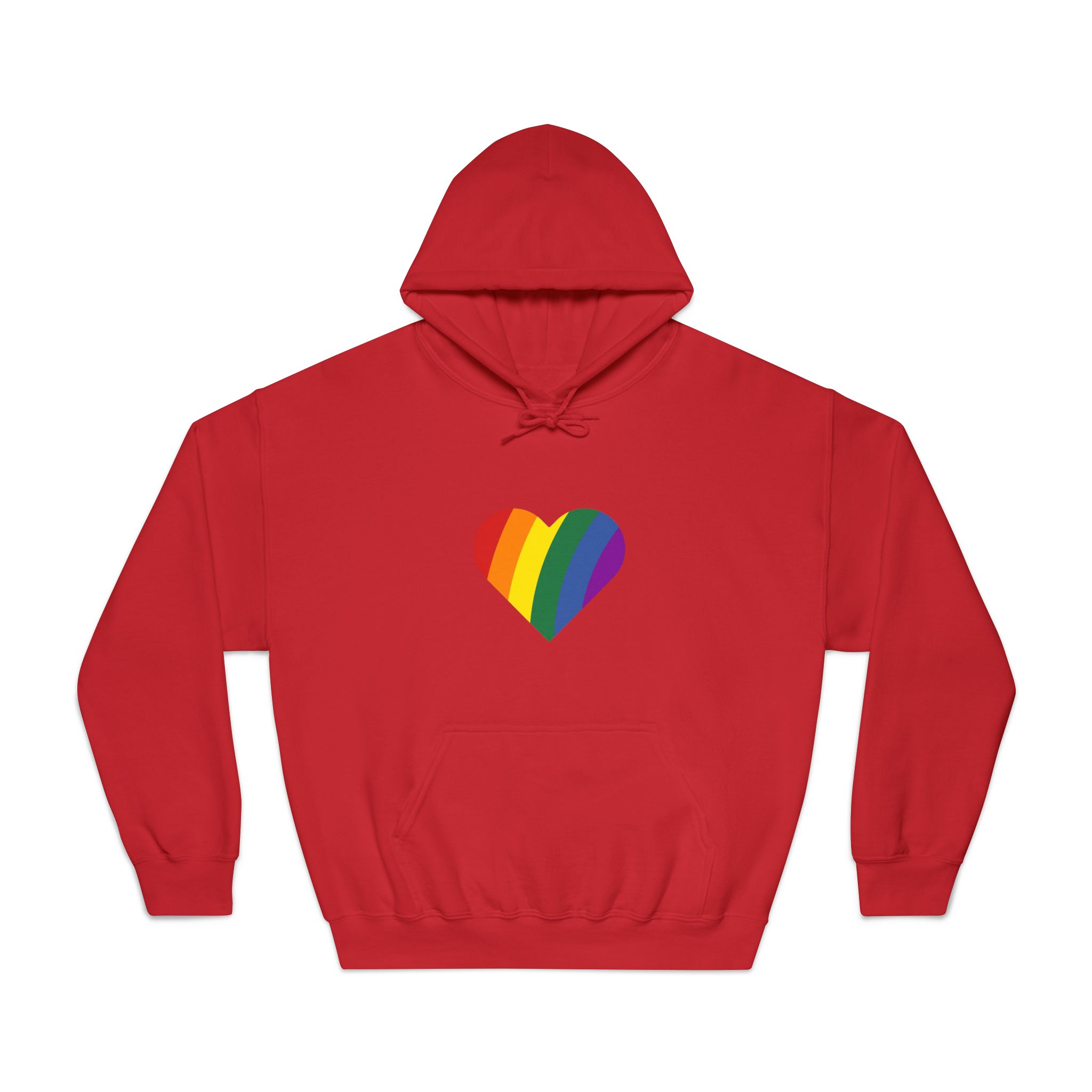 Minimalist Pride Heart Filled With Rainbow Colors Unisex Dryblend Hooded Sweatshirt - Image 33