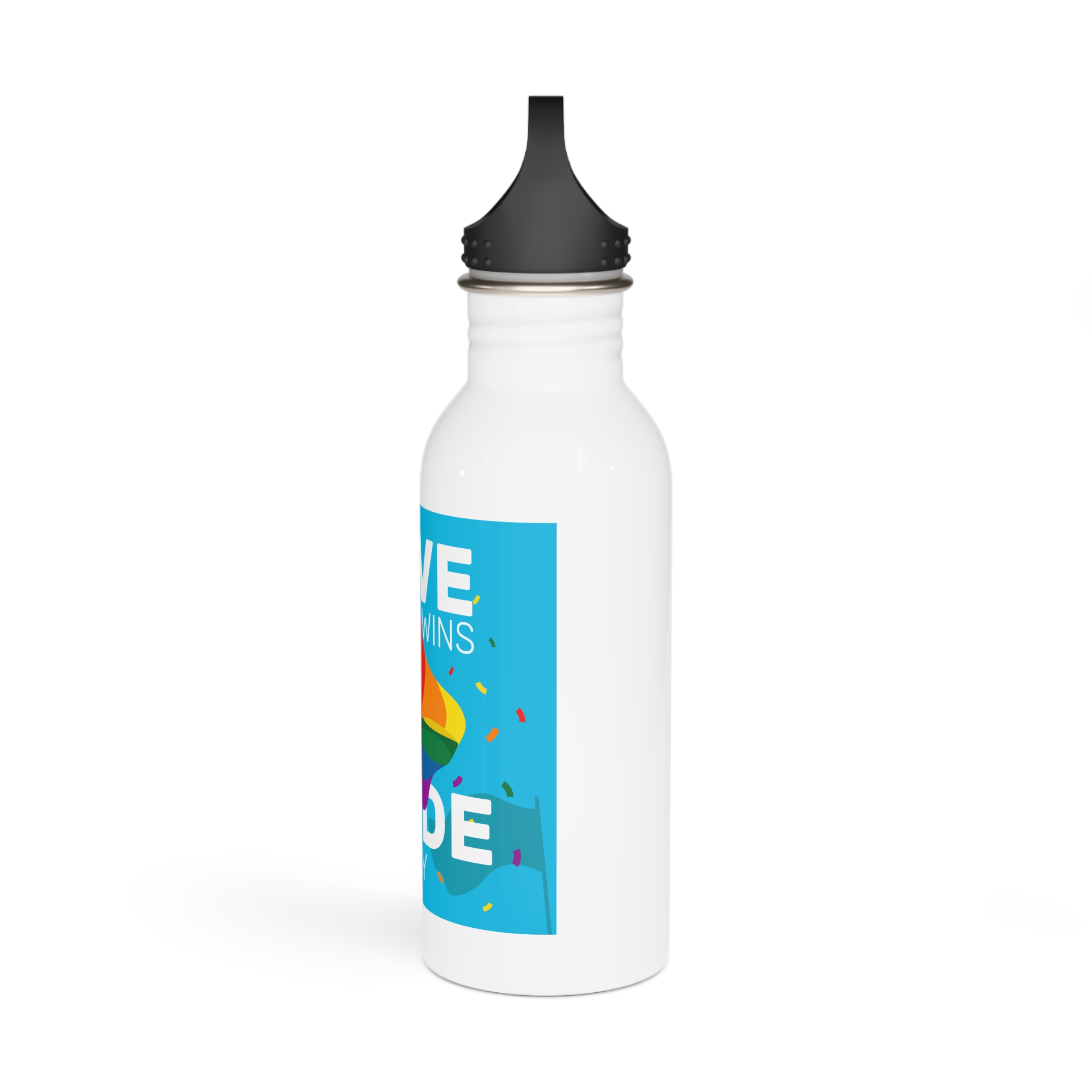 Pride Day Event With Rainbow Flag Stainless Steel Water Bottle - Image 4