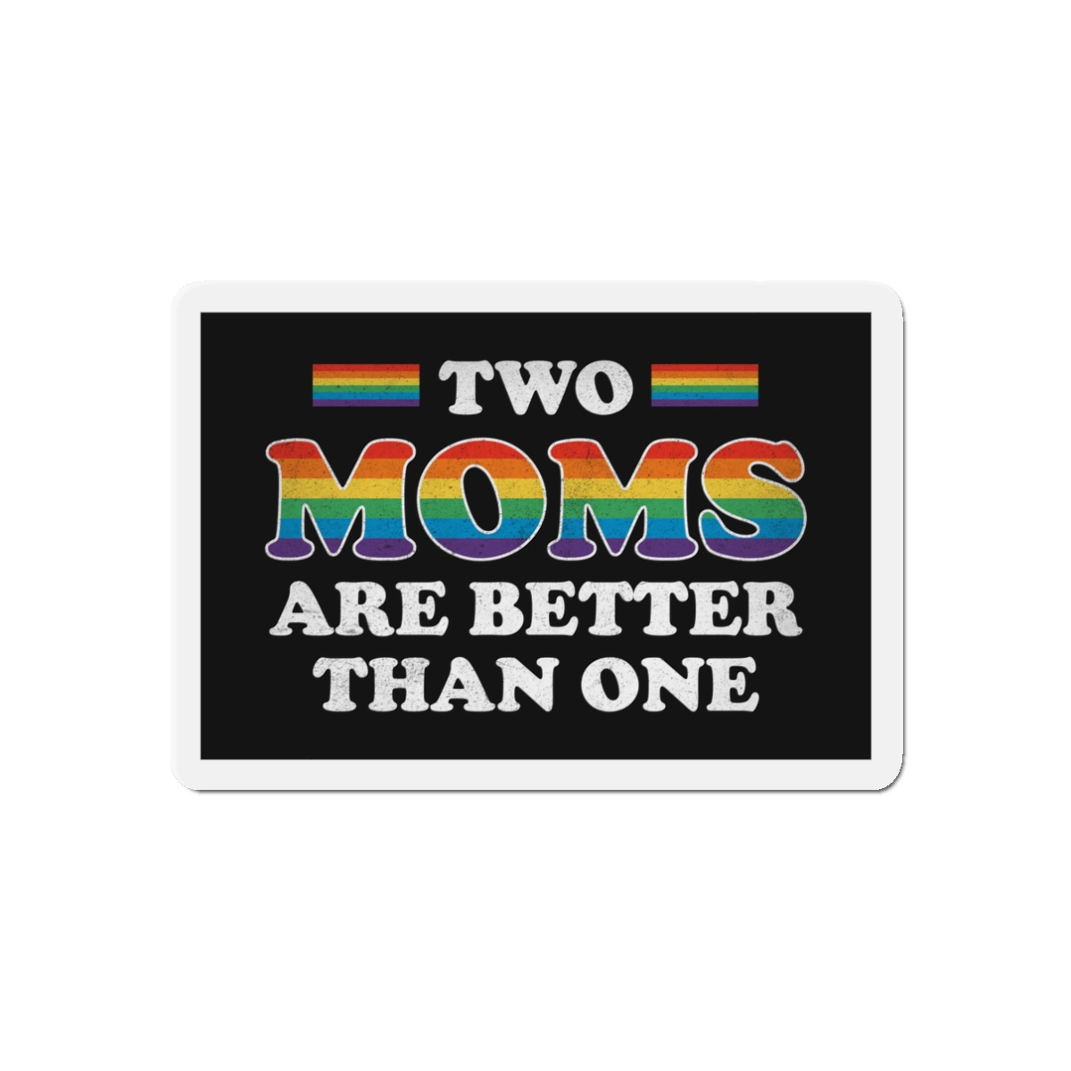Pride Gay Rainbow Typography Vector Premium T Shirt(2) Die Cut Magnets - Image 4