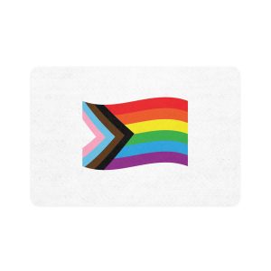Vector Flat Cartoon New Lgbt Lgbtq Rainbow Flag Pet Food Mat 12x18