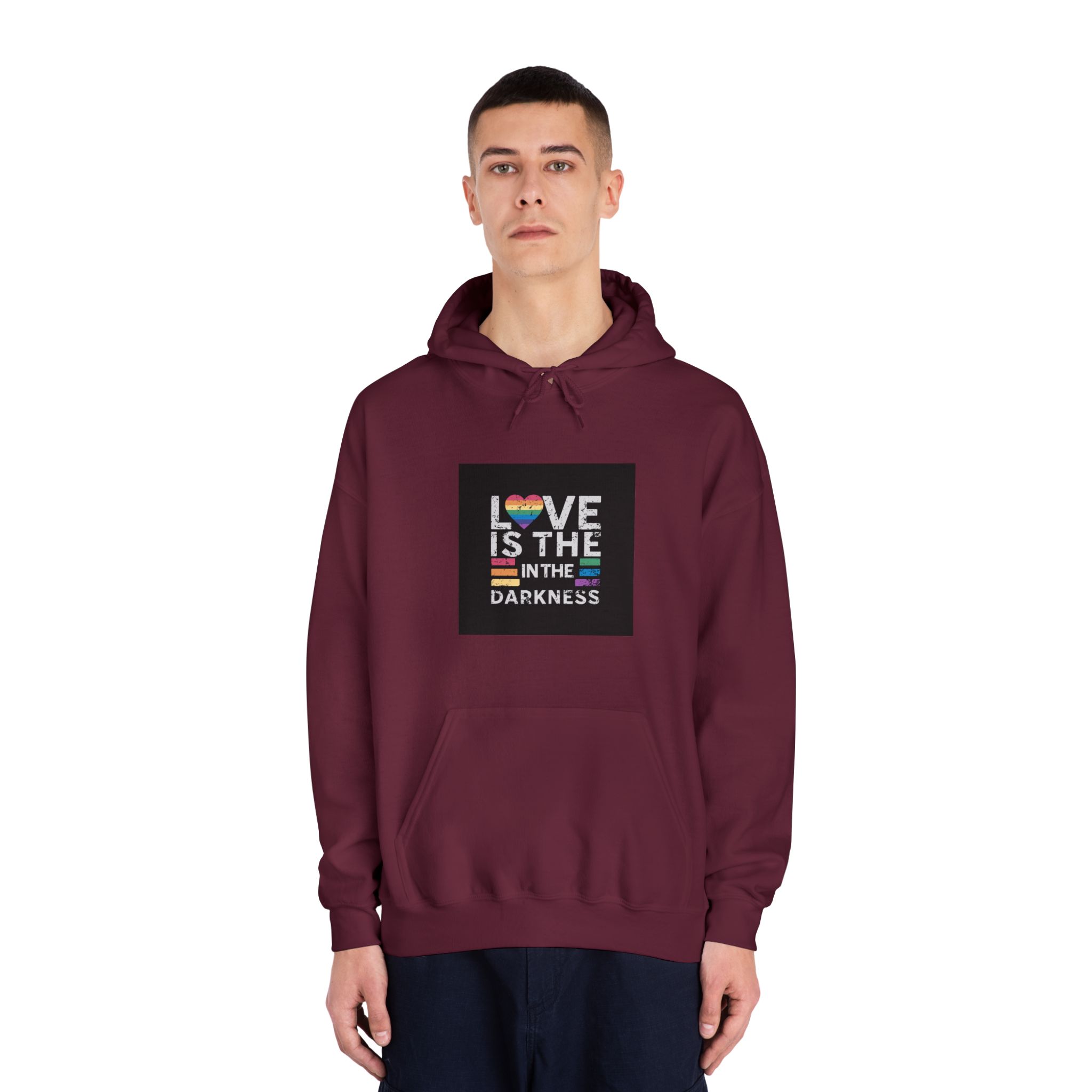 Love Is the In the Darkness Unisex Dryblend Hooded Sweatshirt - Image 19