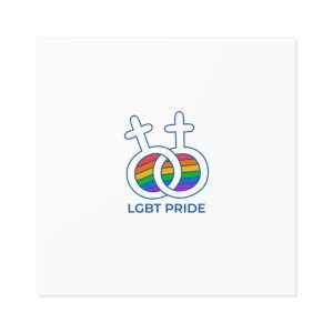 Hand Drawn Pride Month Lgbt Logo Template Laminate Stickers Square