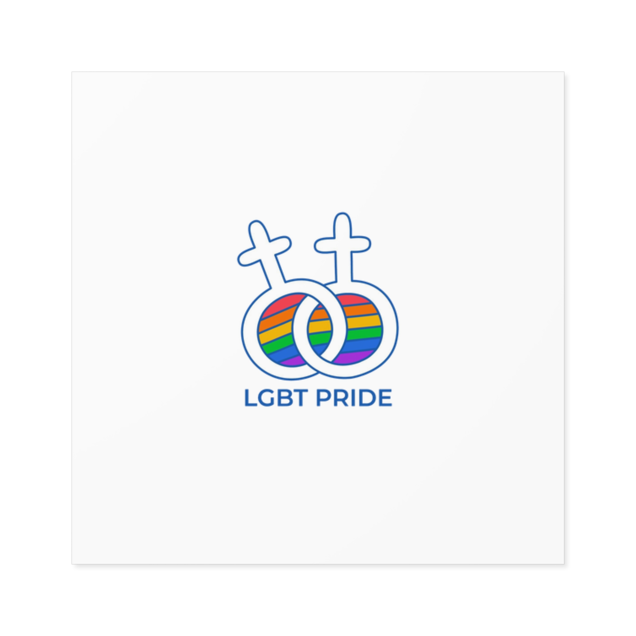Hand Drawn Pride Month Lgbt Logo Template Laminate Stickers Square - Image 65