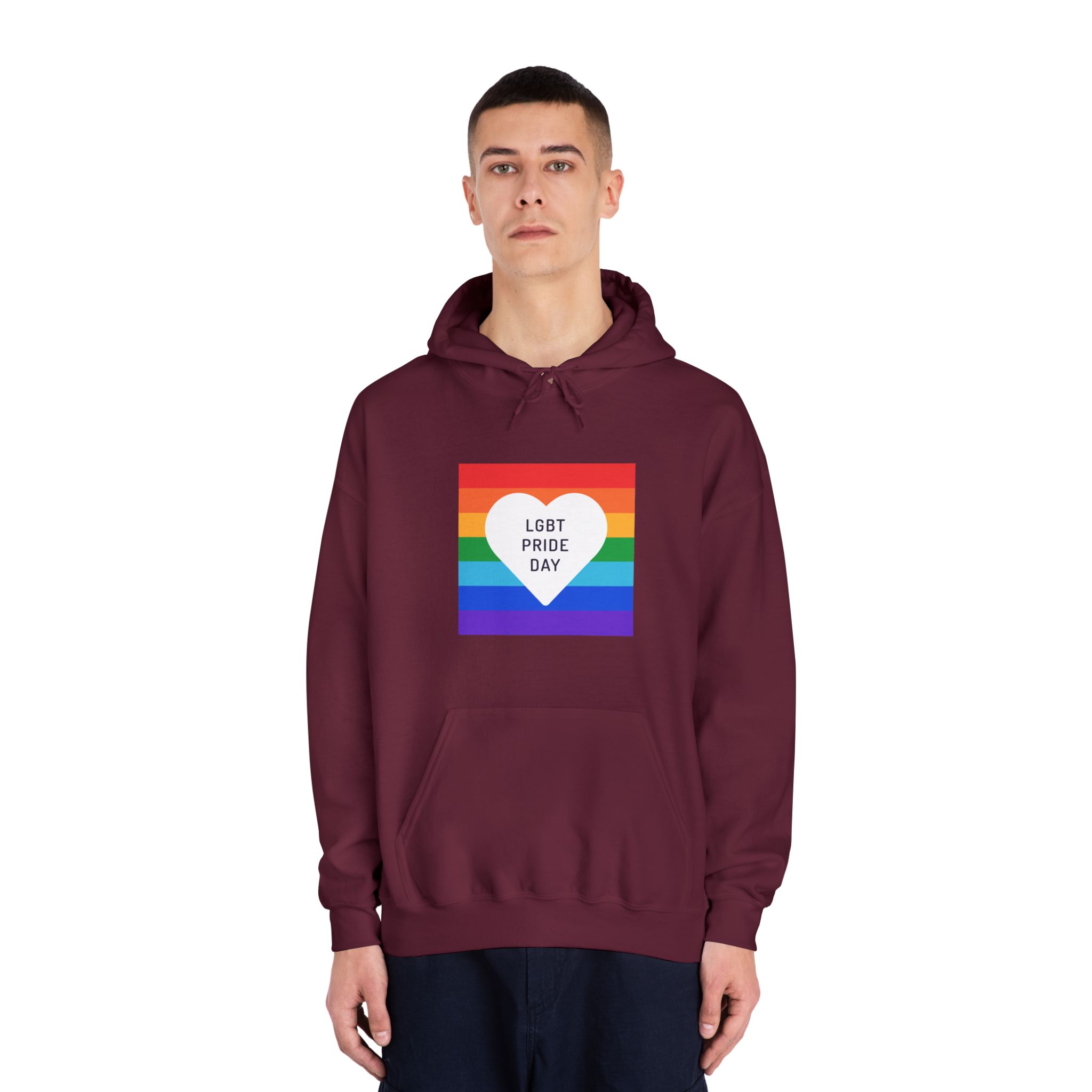 Pride Day 1 Unisex Dryblend Hooded Sweatshirt - Image 19