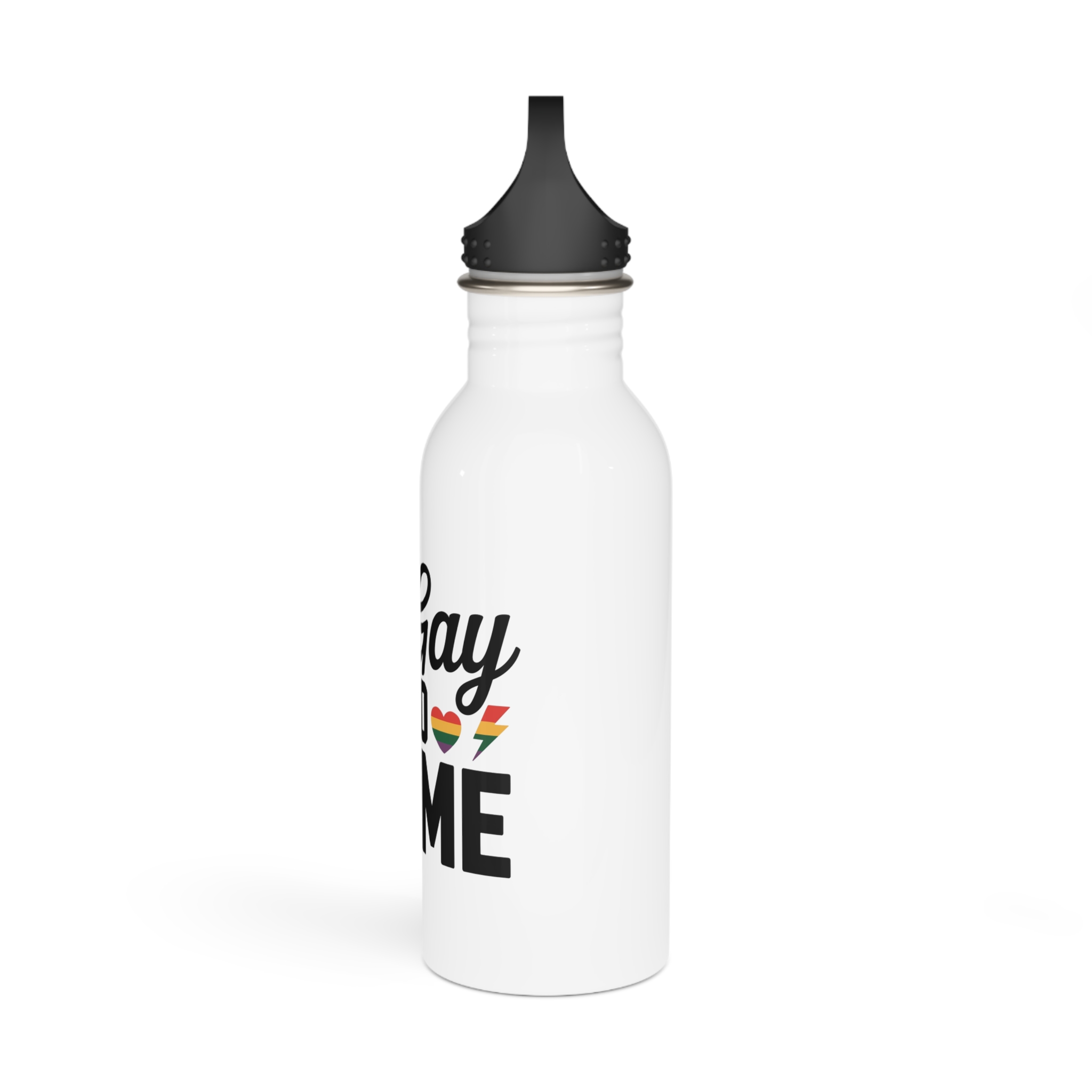Be Gay Crime T Shirt Design Isolated White Background Stainless Steel Water Bottle - Image 4