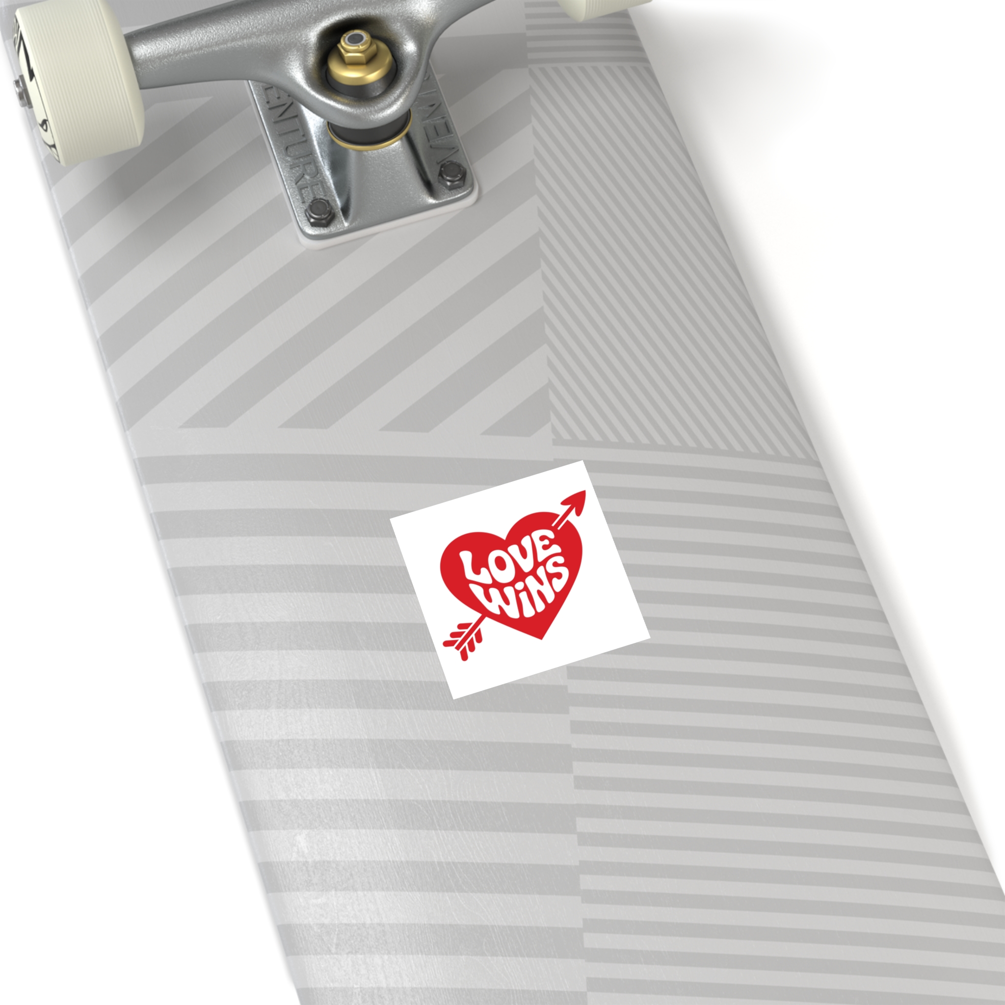 Love Wins Inscription Red Heart Pierced With Cupid39s Arrow Transparent Background Laminate Stickers Square - Image 16