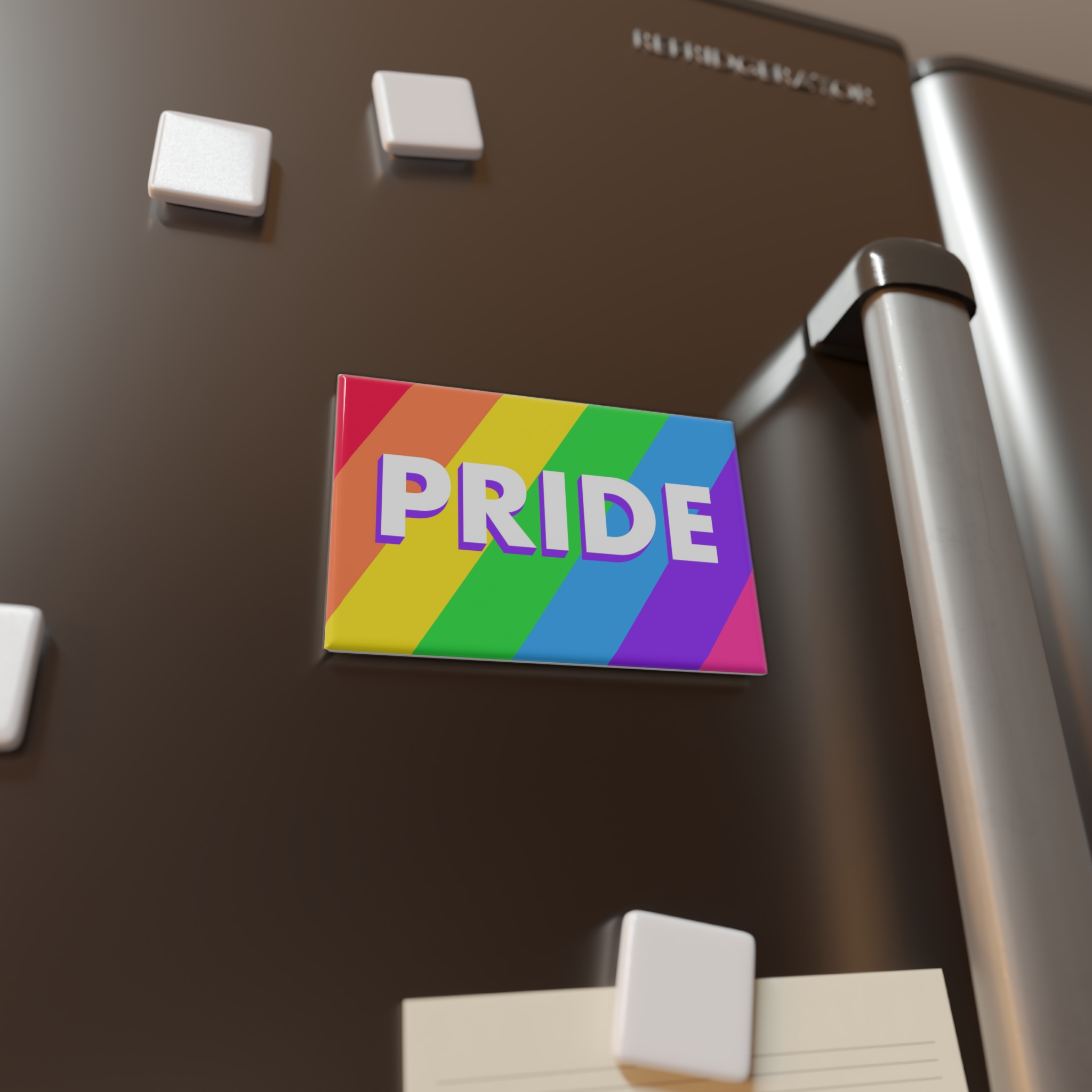 Pride Background 3 Button Magnet Rectangle 1 And 10 Pcs - Image 8