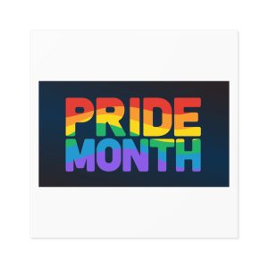 Lgbt Pride Rainbow Flag Lettering Banner Poster Social Media Pride Calligraphy With Laminate Stickers Square