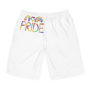 Vibrant Pride Celebration Poster Mens Board Shorts Aop