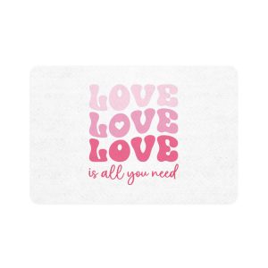 Valentine S Day Retro Typography T Shirt Pet Food Mat 12x18