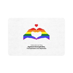 Vector Illustration International Day Against Homophobia Transphobia Biphobia Pet Food Mat 12x18